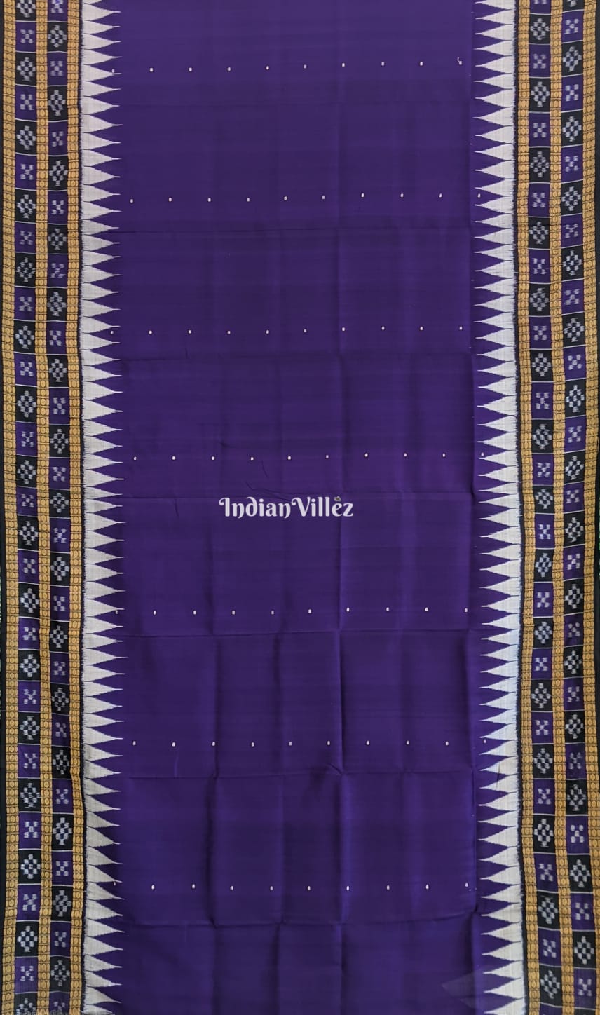 Blue Double Border Pasapali Khandua Silk Saree