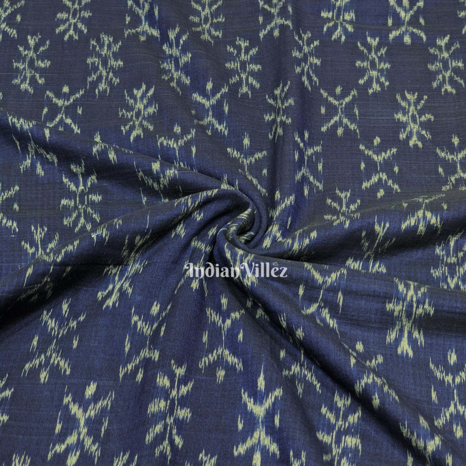 Blue Sambalpuri Ikat Cotton Fabric