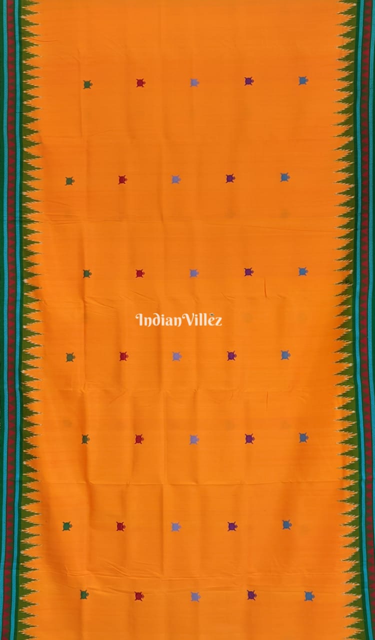 Mustard Yellow Dongria with Habaspuri Silk Handloom Saree