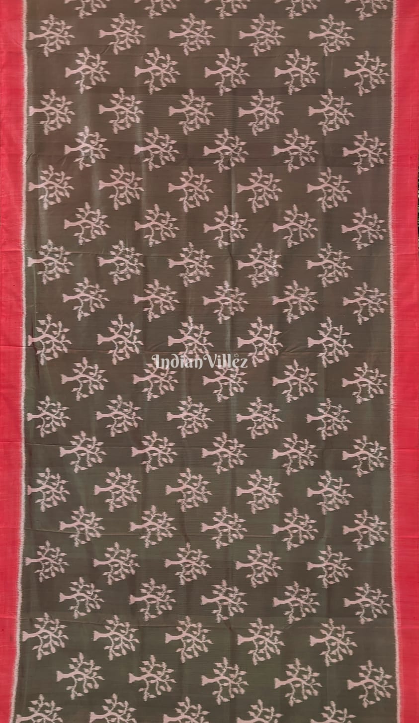 Grease Green Tree  Odisha Ikat Contemporary Silk Saree