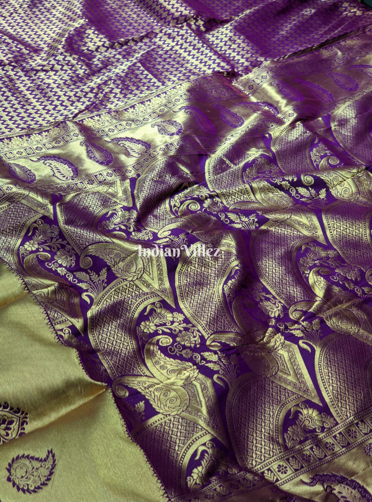 Violet Kanjivaram Silk Saree