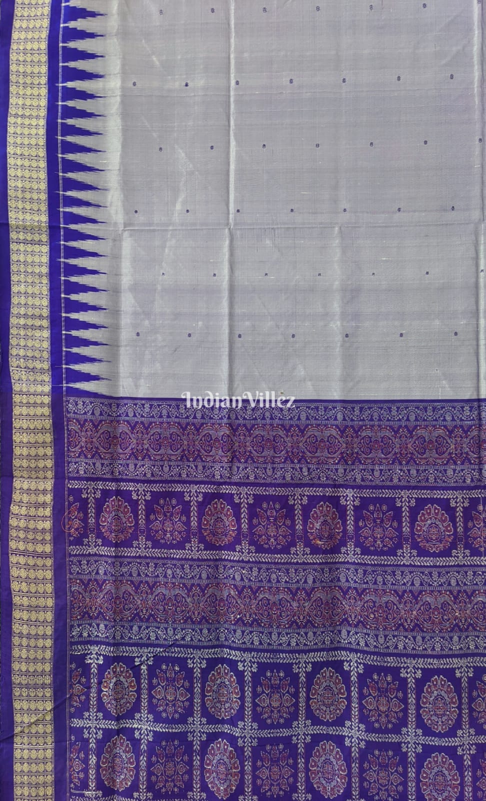 Light Purple Odisha Ikat Bomkai Silk Saree