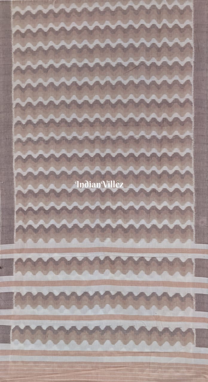 Brown Odisha Ikat Sambalpuri Cotton Saree