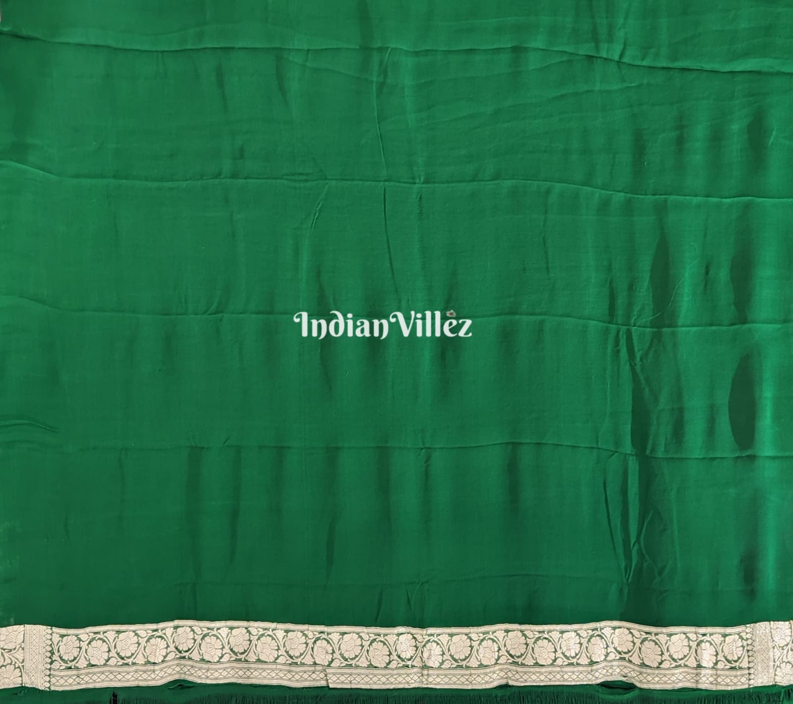 Green Banarasi Khaddi Chiffon Saree