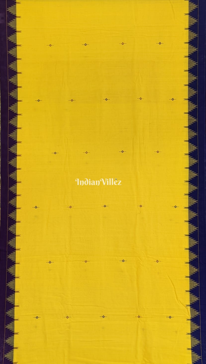 Yellow Odisha Handloom Natural Dye Kotpad Tussar Saree