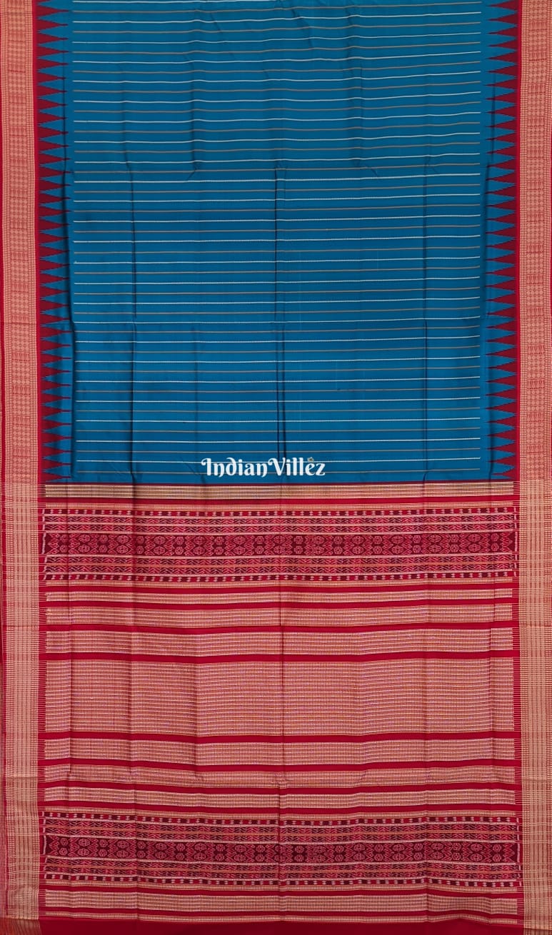 Royal Blue Kumbha Sambalpuri Silk Saree