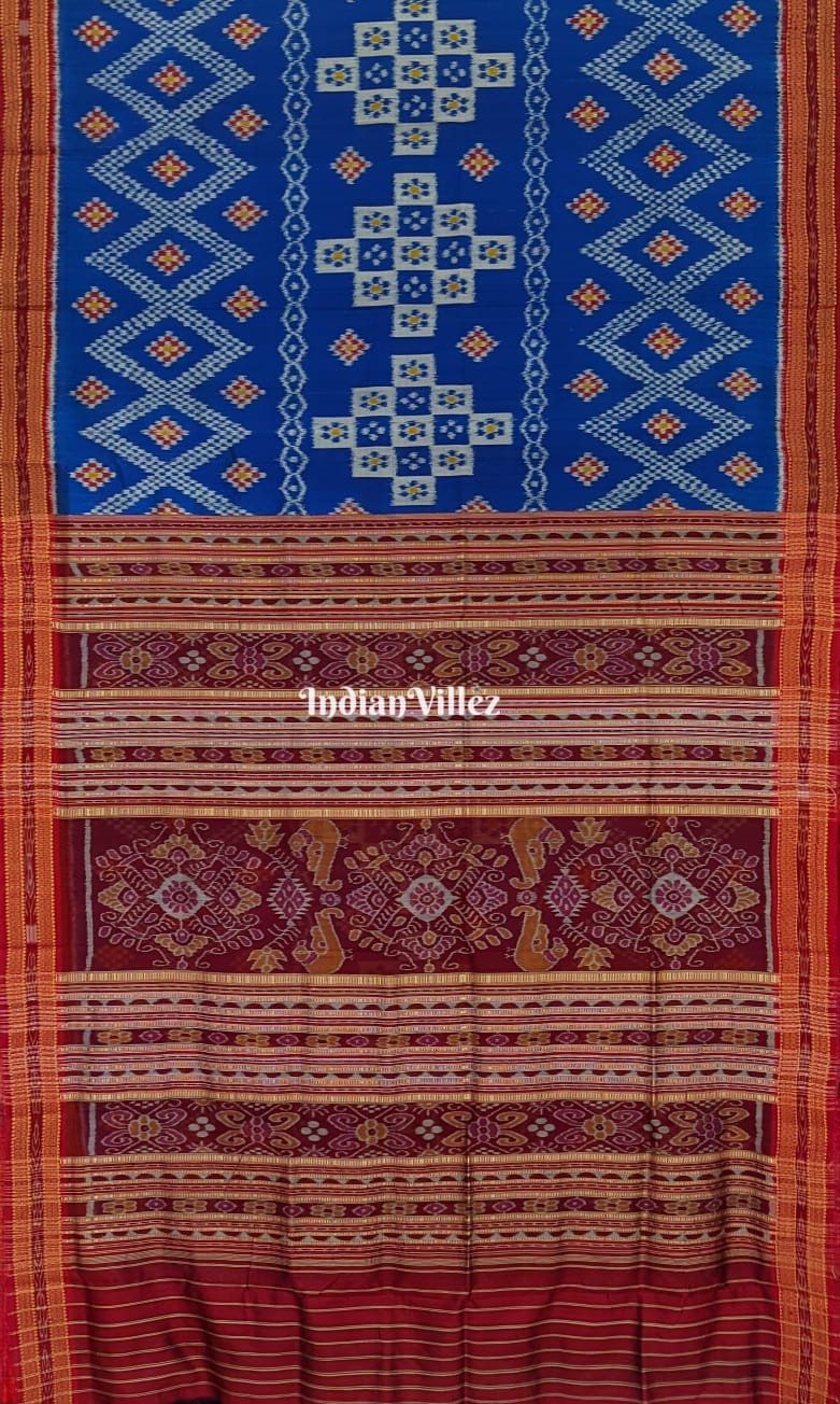 Blue Body Pasapali Tarabali Khandua Silk Saree
