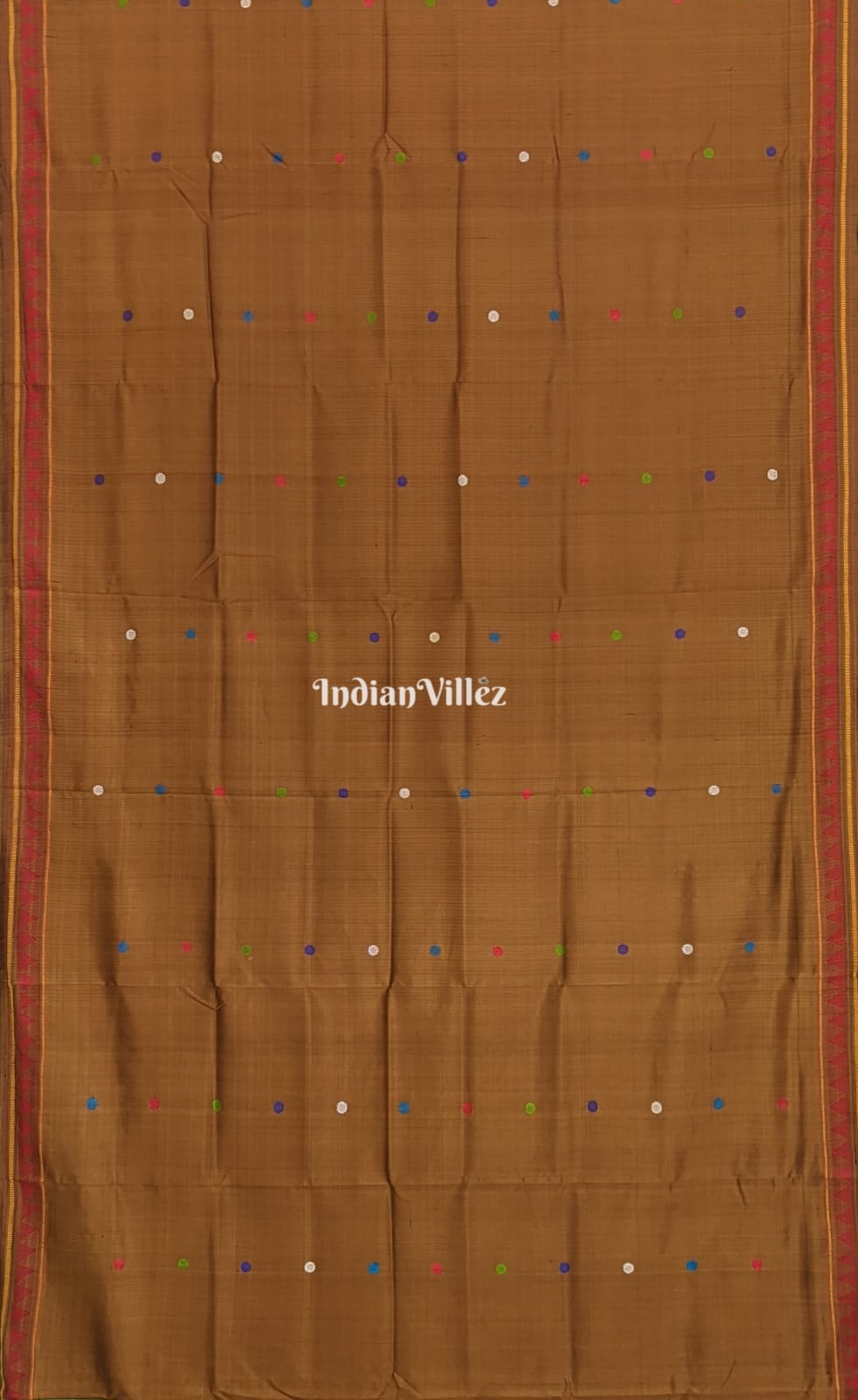 Cinnamon Brown Odisha Handloom Dongria Silk Saree