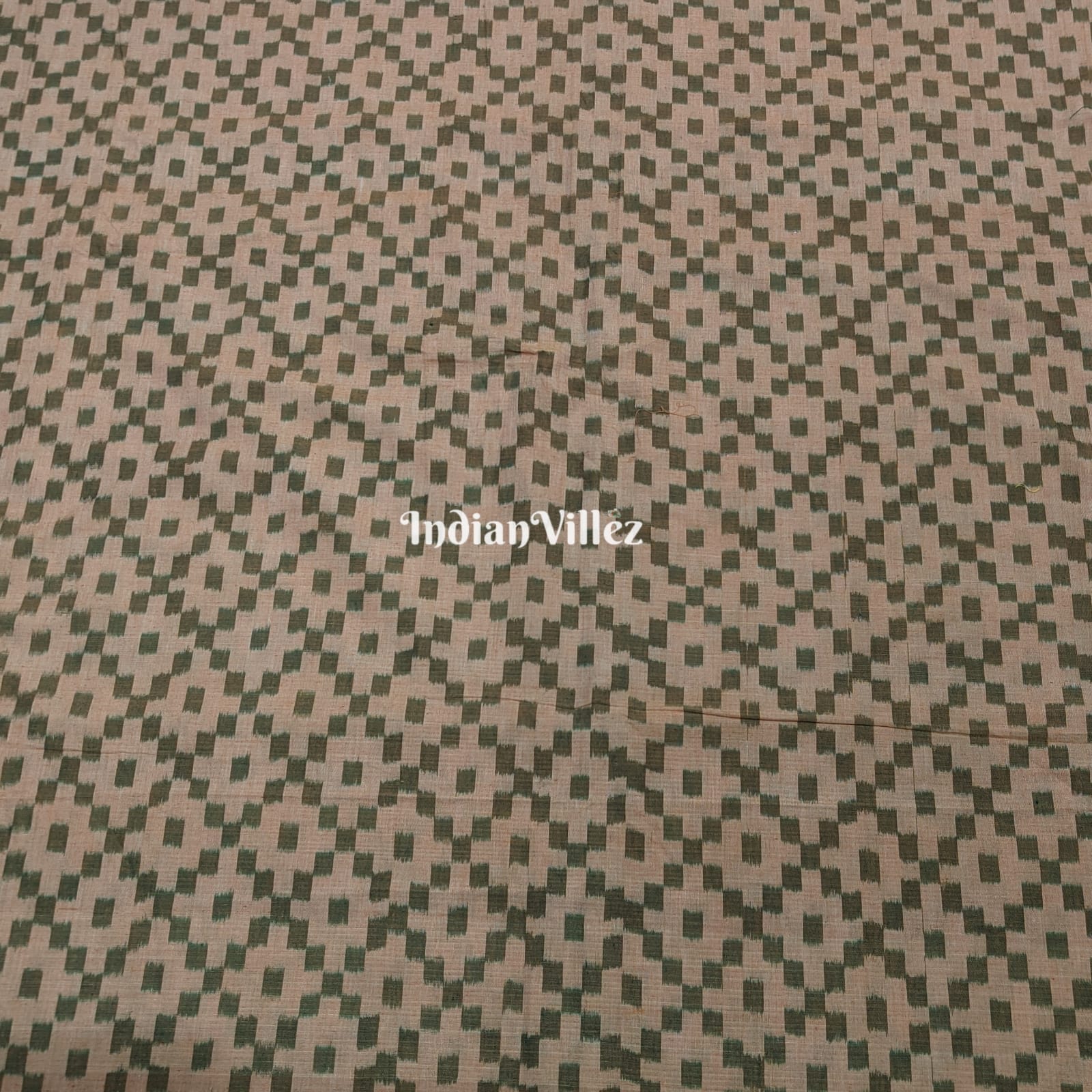 Camel Color Odisha Handloom Cotton Ikat Fabric