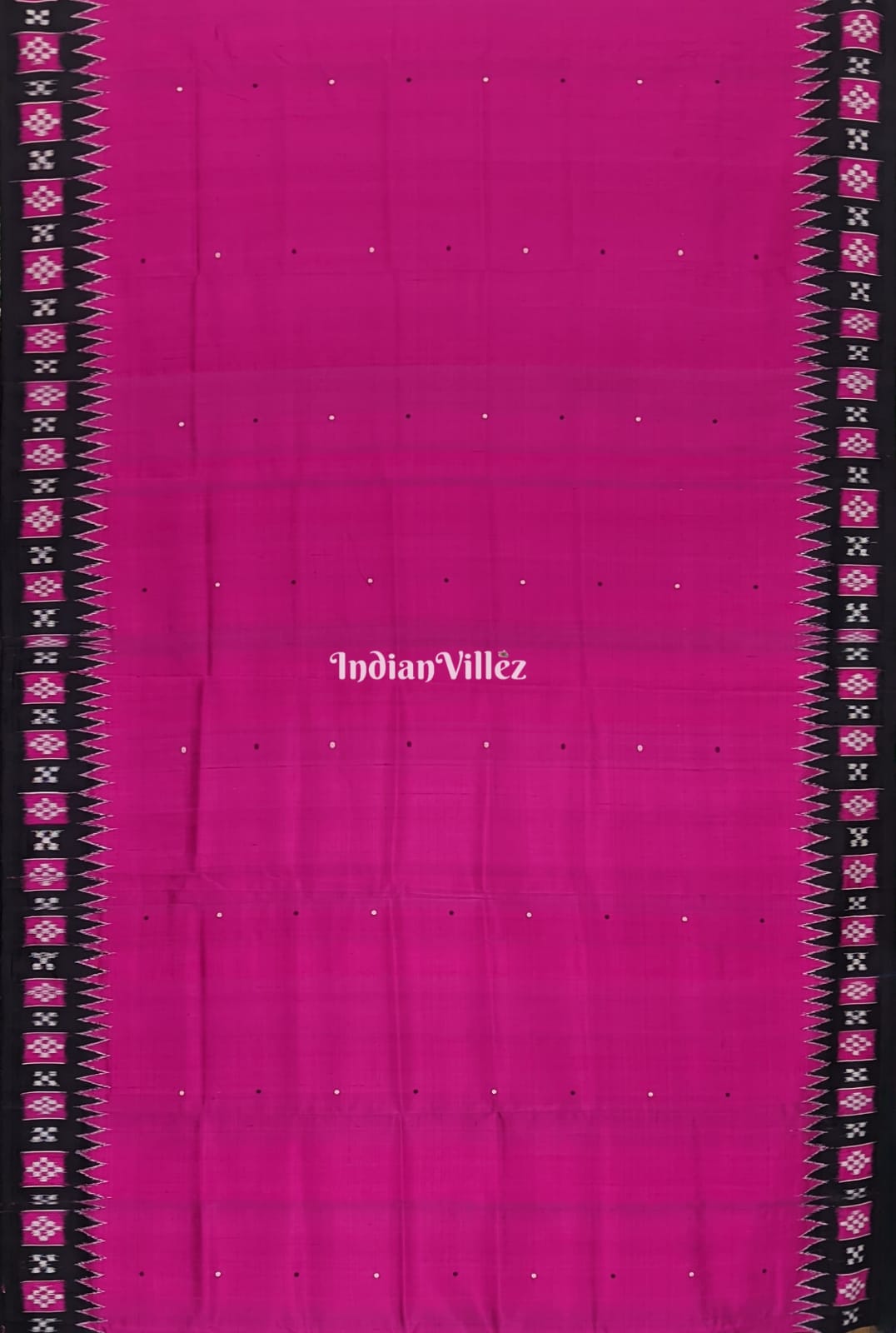 Rani Pink Odisha Ikat Pasapali Khandua Silk Saree