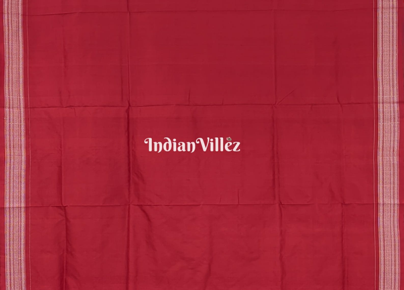 Red Odisha Handloom Natural Dyed Sambalpuri Silk Saree