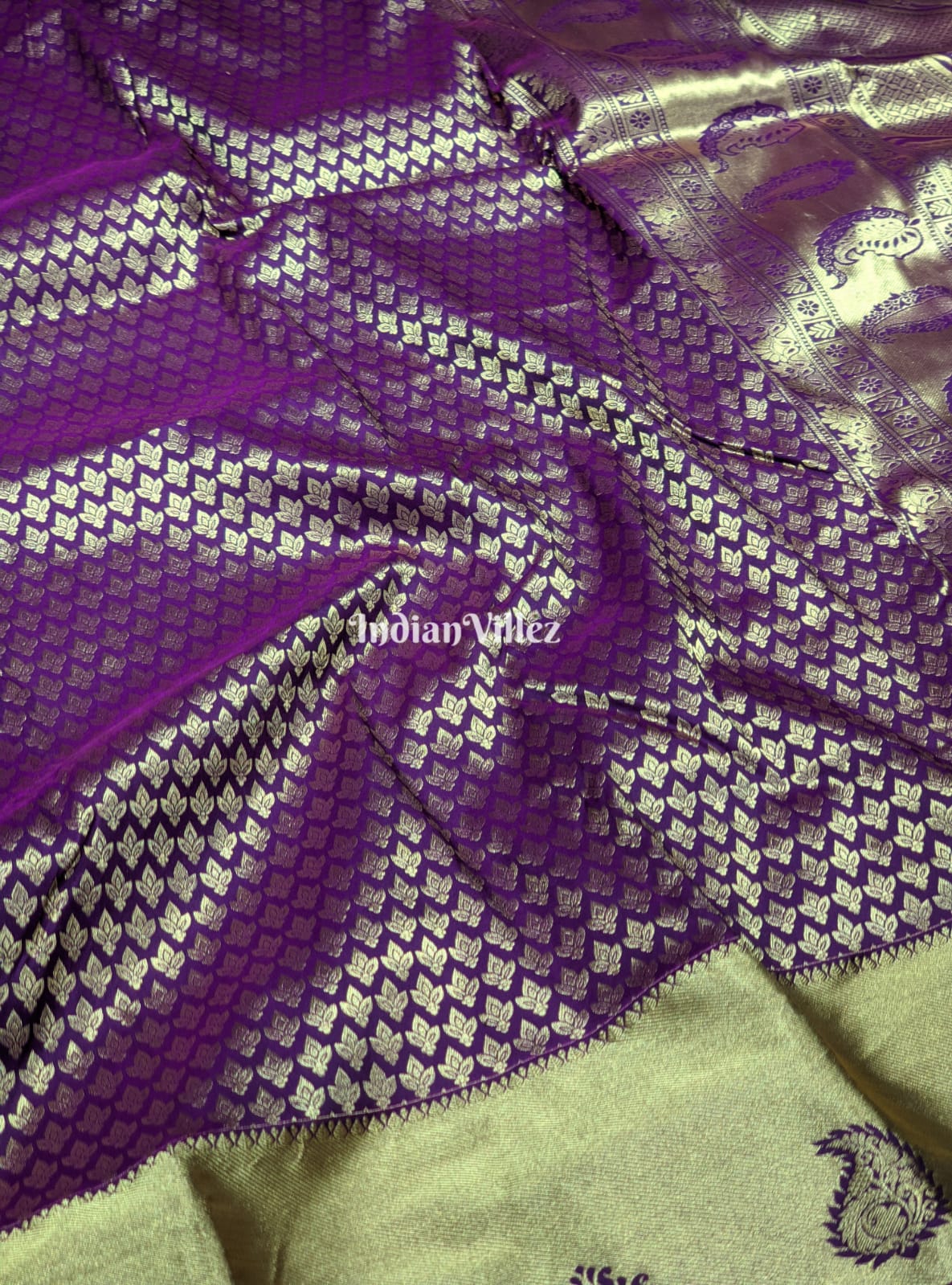 Violet Kanjivaram Silk Saree