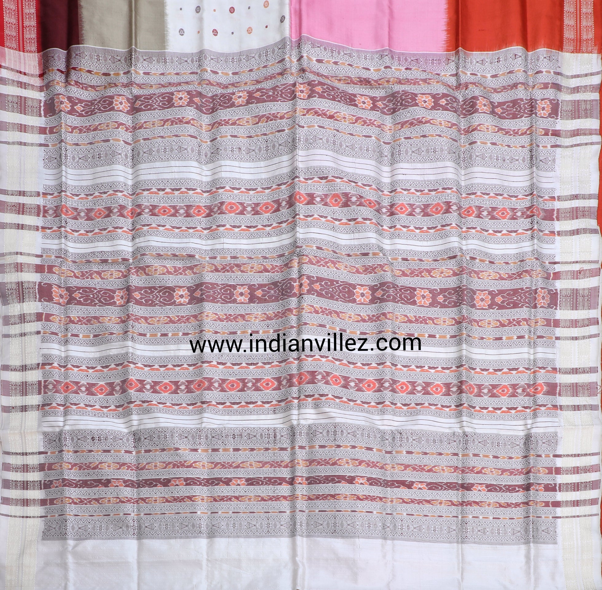 Pancha-Rangi Sambalpuri Silk Saree - IndianVillèz