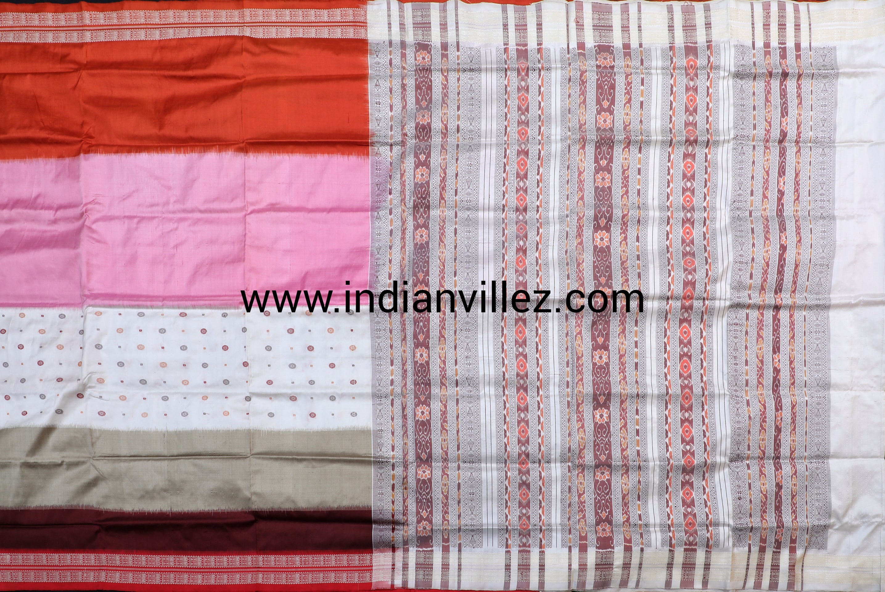 Pancha-Rangi Sambalpuri Silk Saree - IndianVillèz