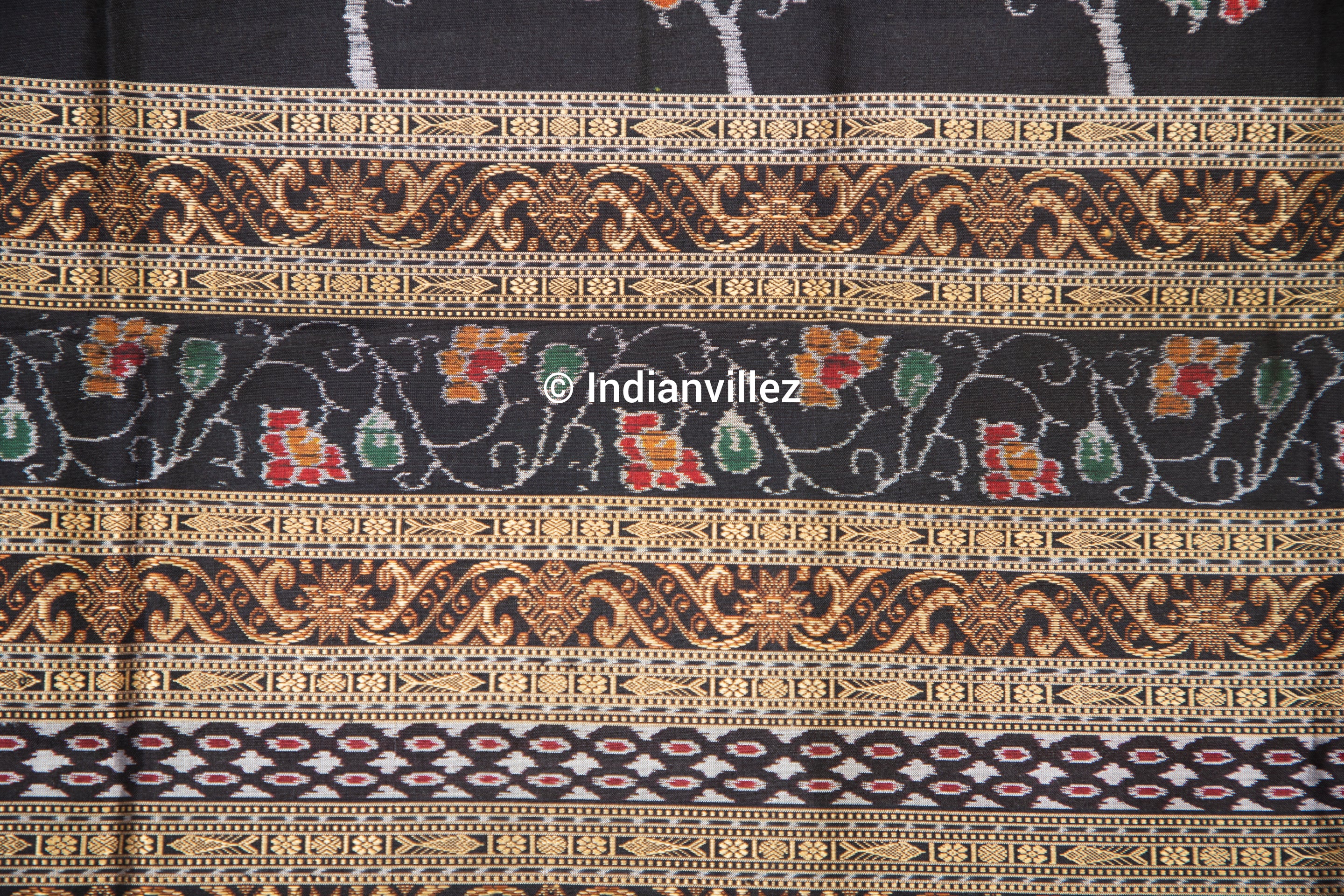 Tree of life Sambalpuri Ikat Handloom Silk saree - IndianVillez