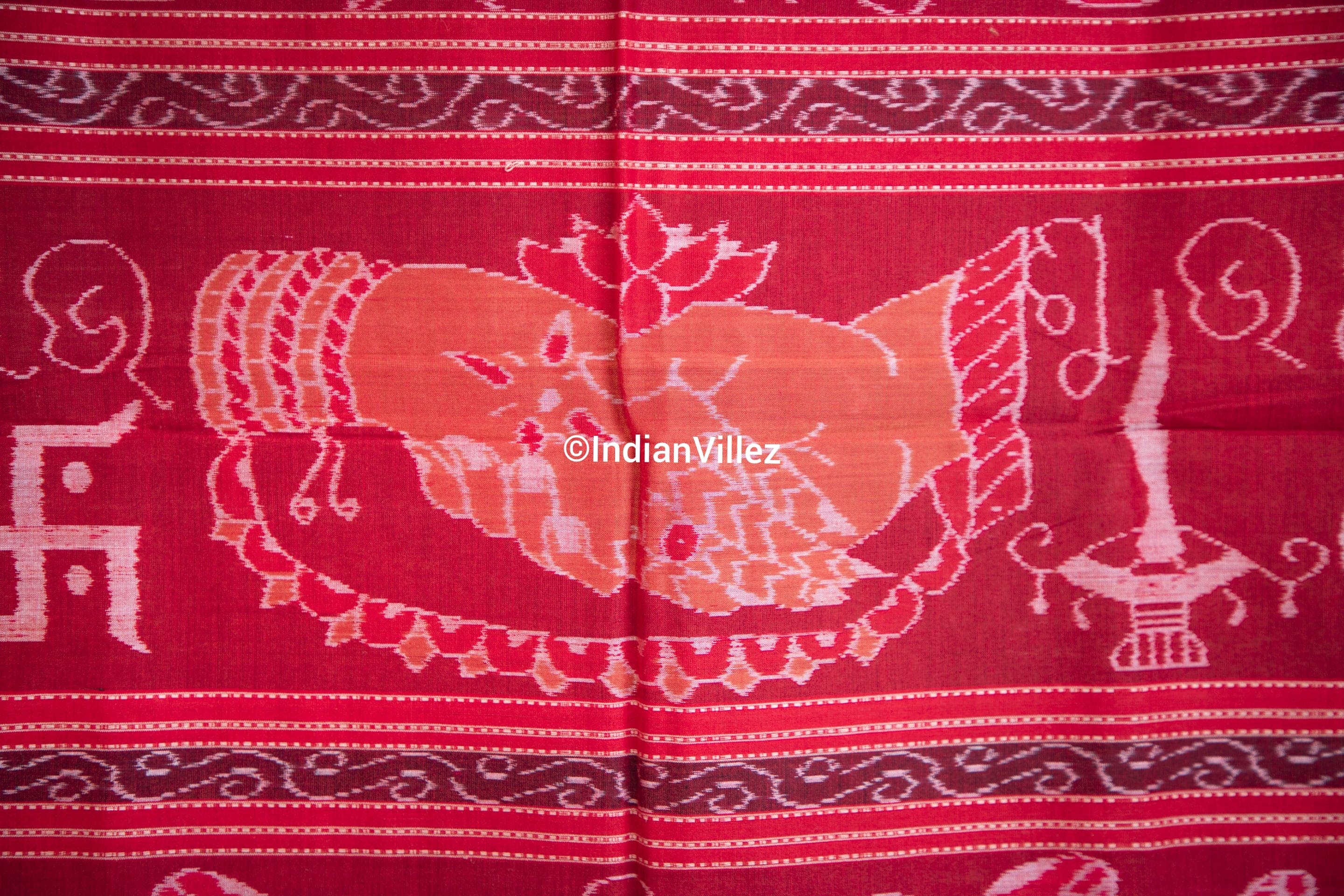 Subhavivah Sambalpuri Ikat Cotton Saree