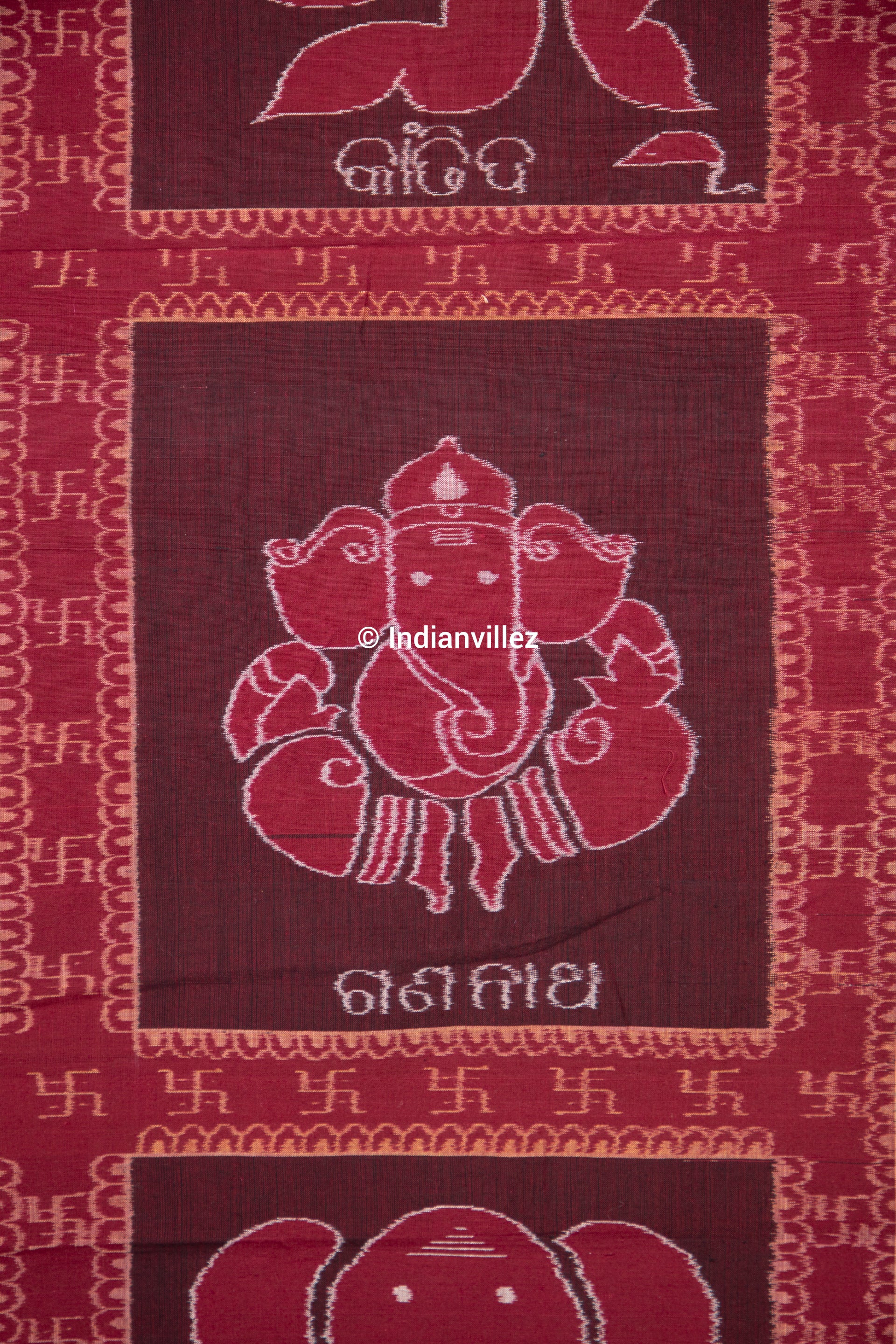 Award Winning Double Ikat "Shri Ganesh" Wall Hanging