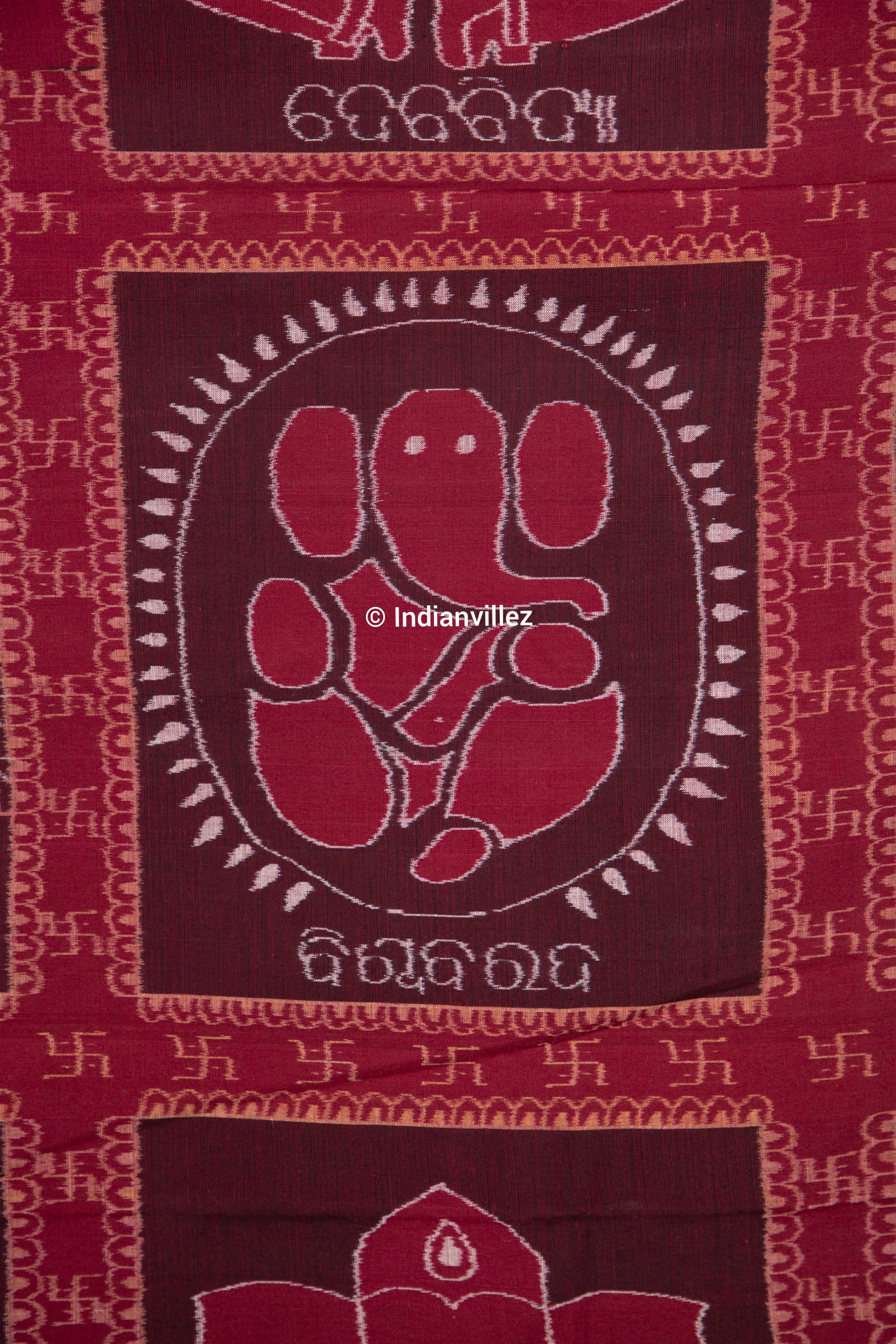 Award Winning Double Ikat "Shri Ganesh" Wall Hanging