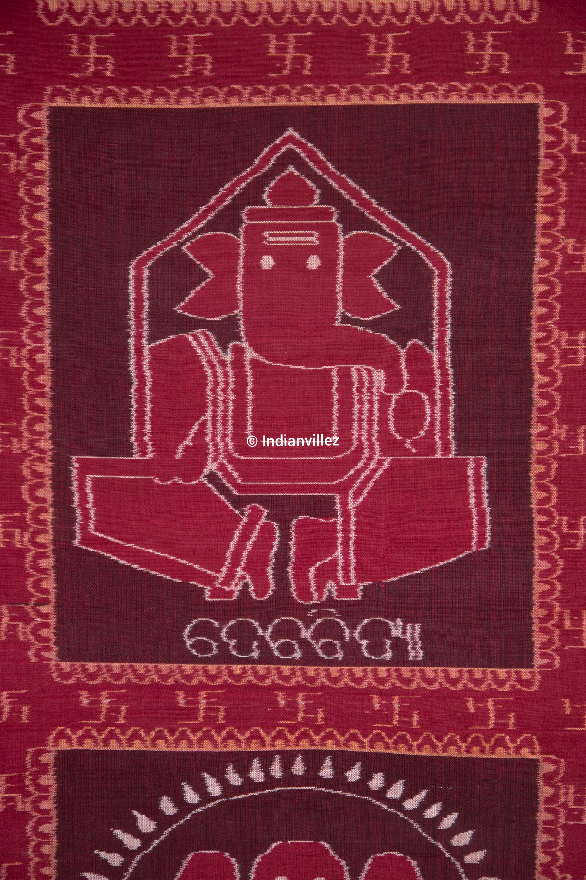 Award Winning Double Ikat "Shri Ganesh" Wall Hanging