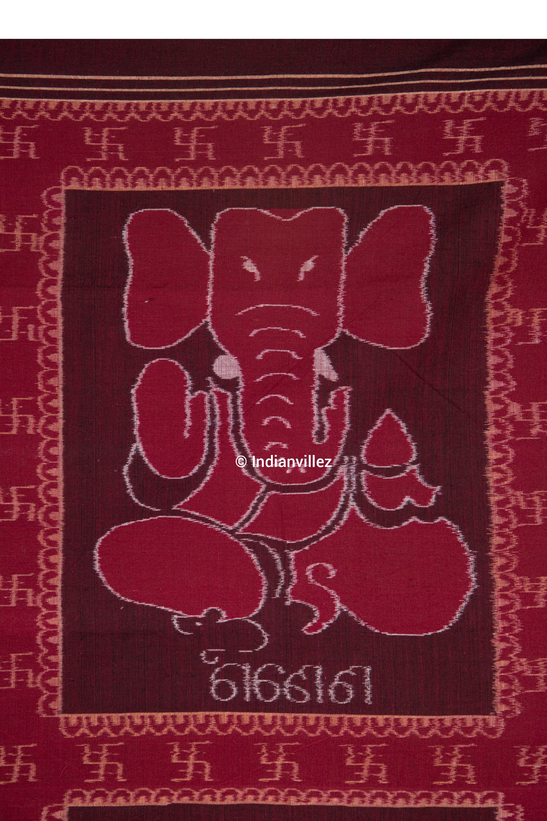 Award Winning Double Ikat "Shri Ganesh" Wall Hanging