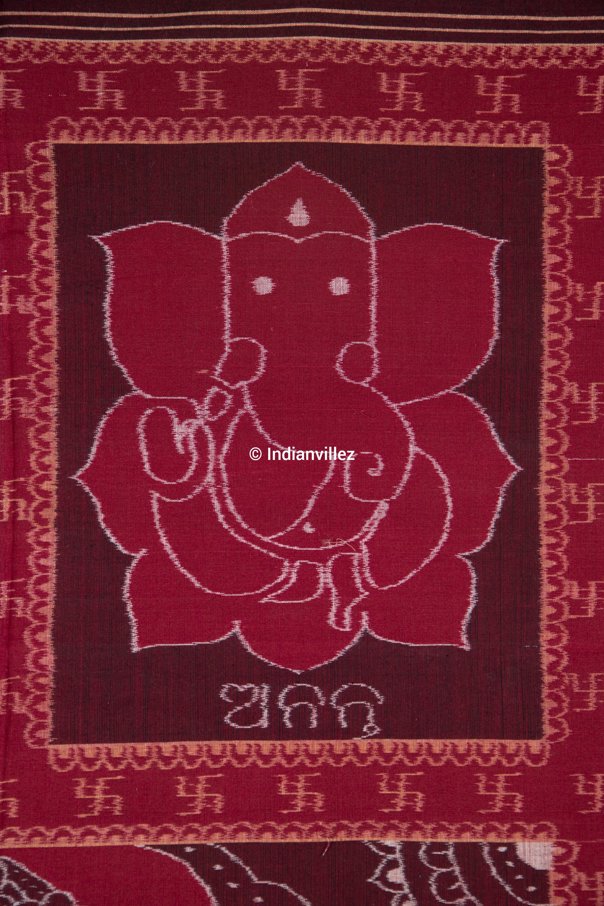 Award Winning Double Ikat "Shri Ganesh" Wall Hanging