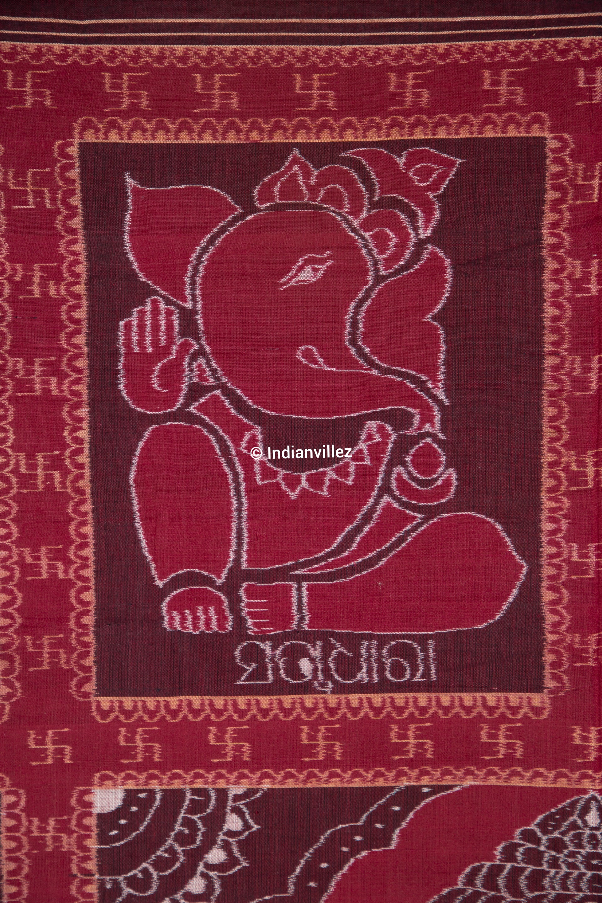 Award Winning Double Ikat "Shri Ganesh" Wall Hanging