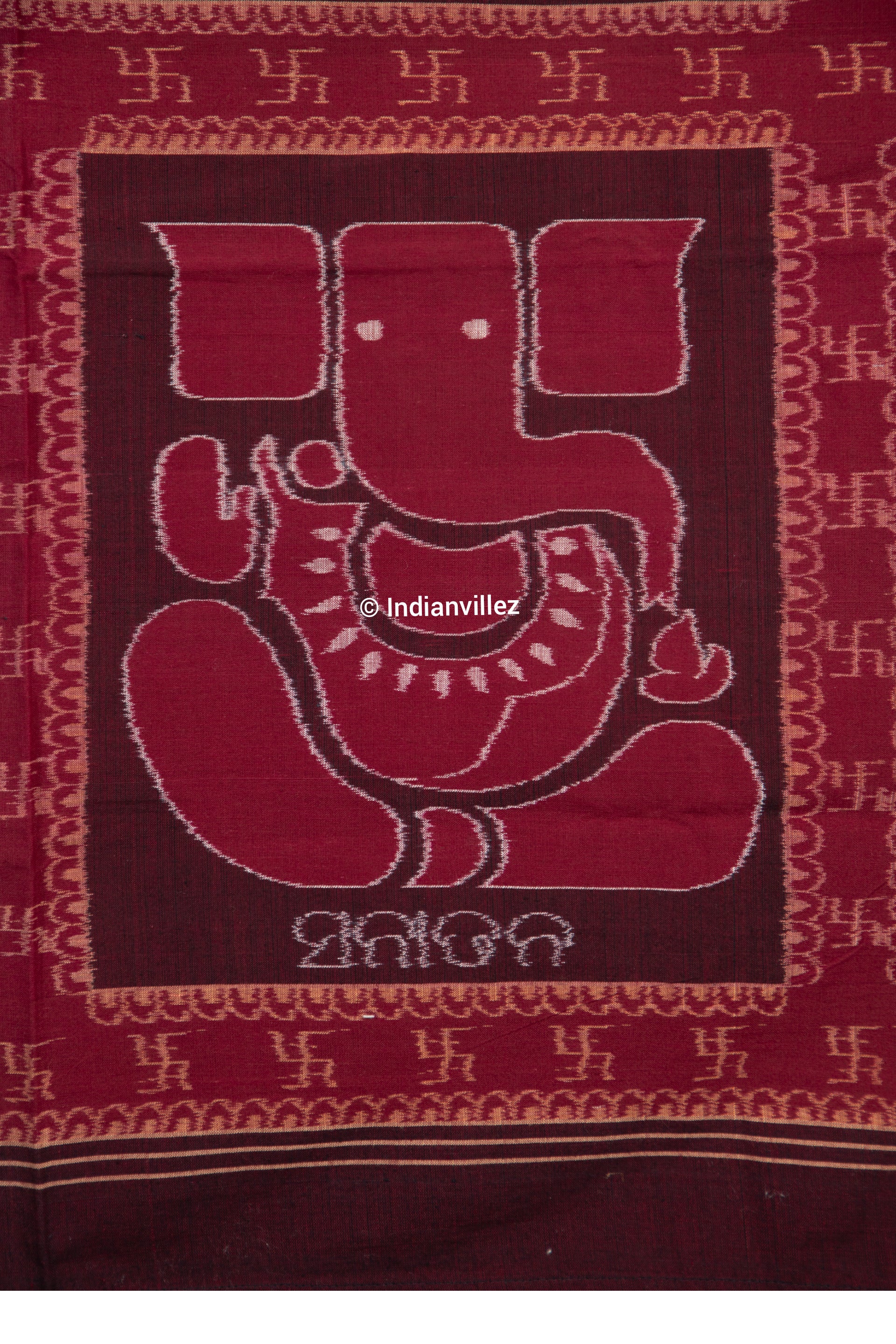 Award Winning Double Ikat "Shri Ganesh" Wall Hanging