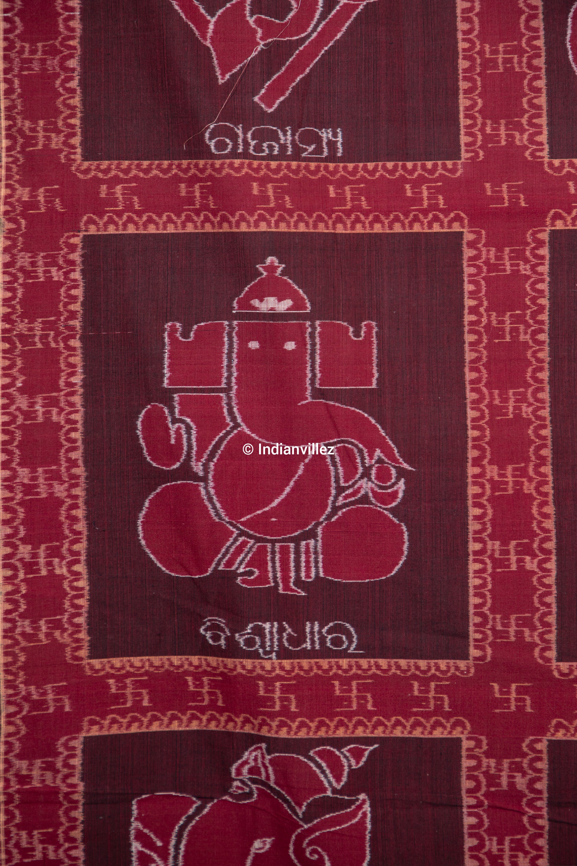 Award Winning Double Ikat "Shri Ganesh" Wall Hanging