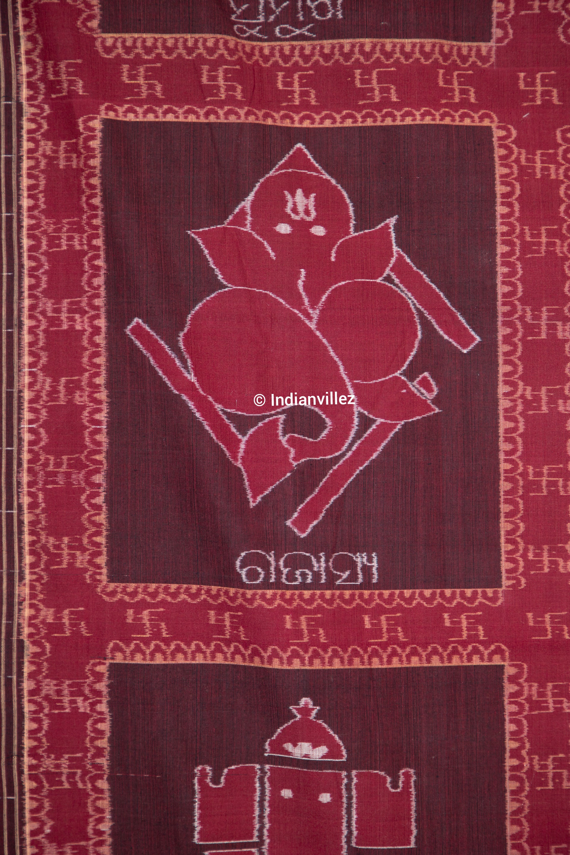 Award Winning Double Ikat "Shri Ganesh" Wall Hanging