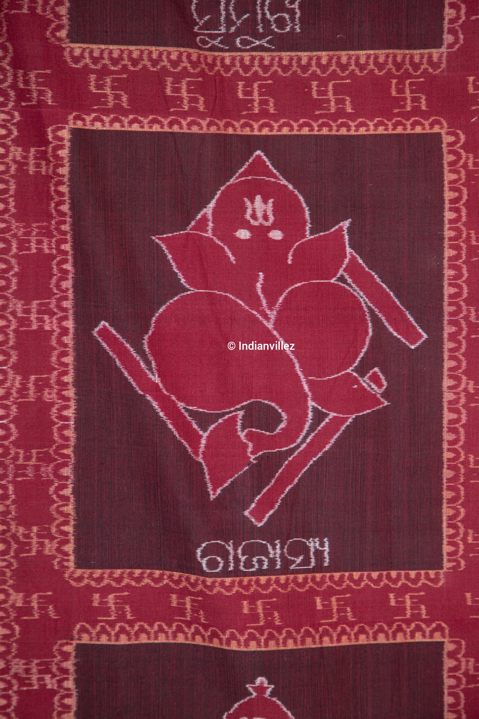 Award Winning Double Ikat "Shri Ganesh" Wall Hanging