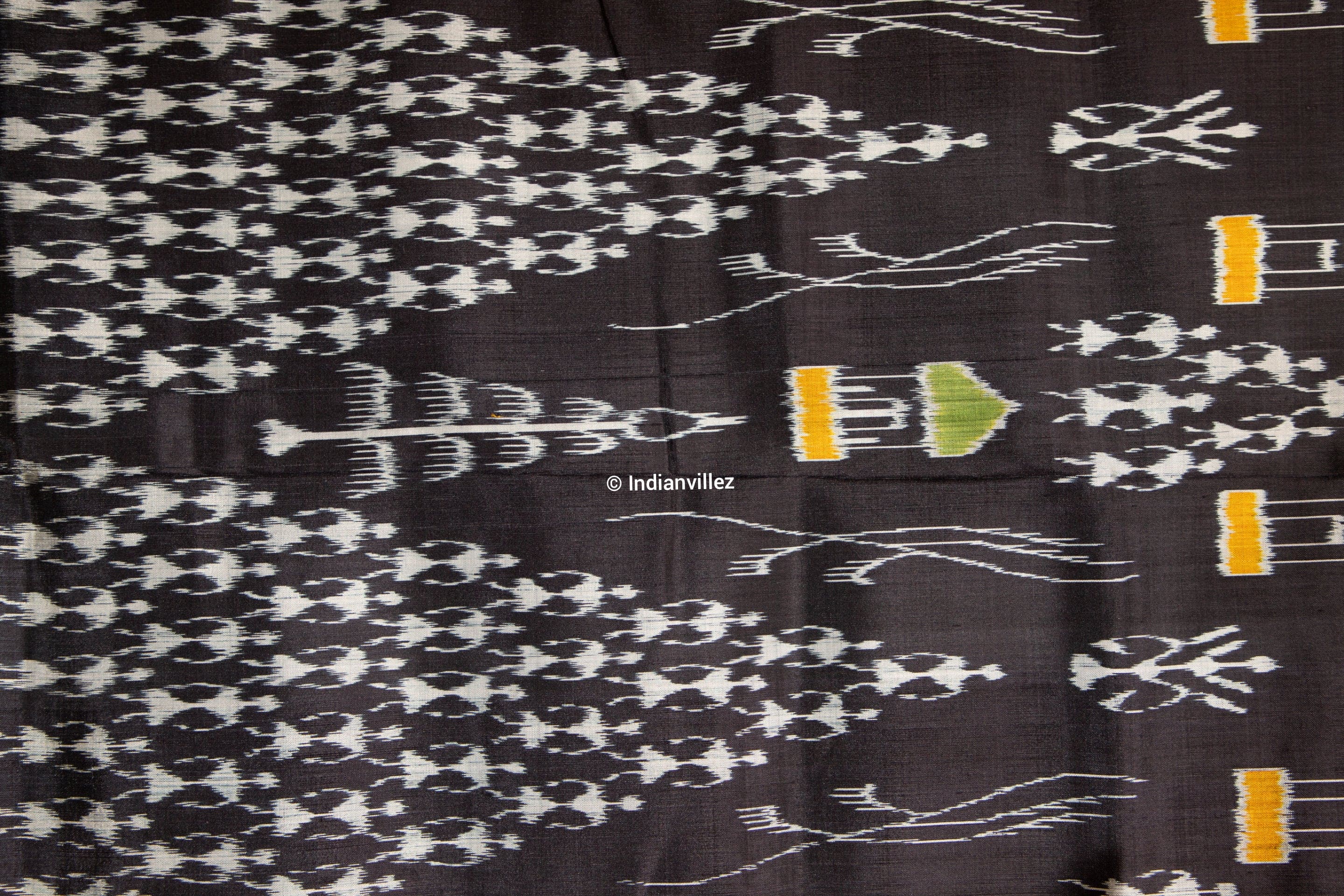 Black Tribal Khandua Odisha Handloom Silk Saree
