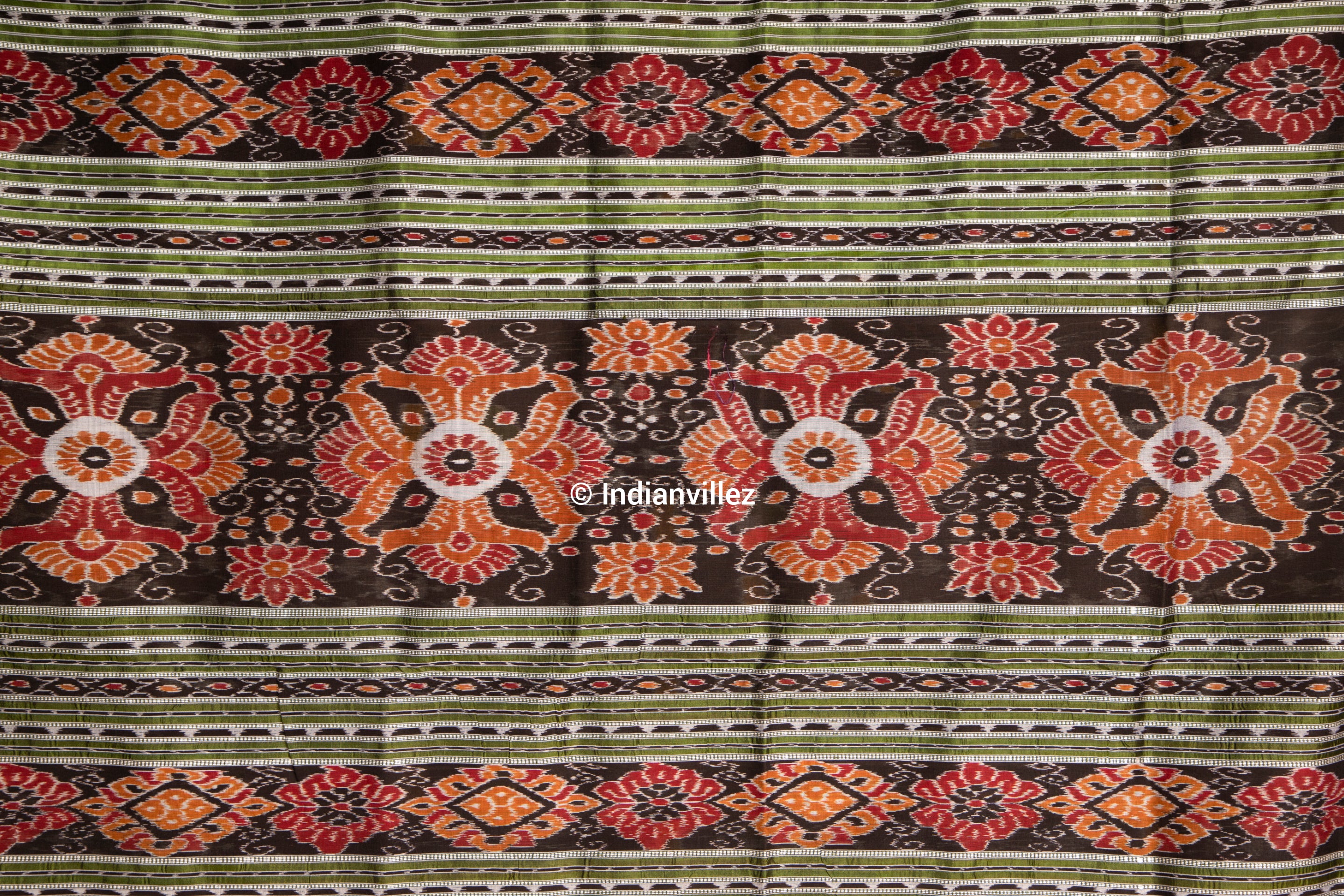 Black Tribal Khandua Odisha Handloom Silk Saree