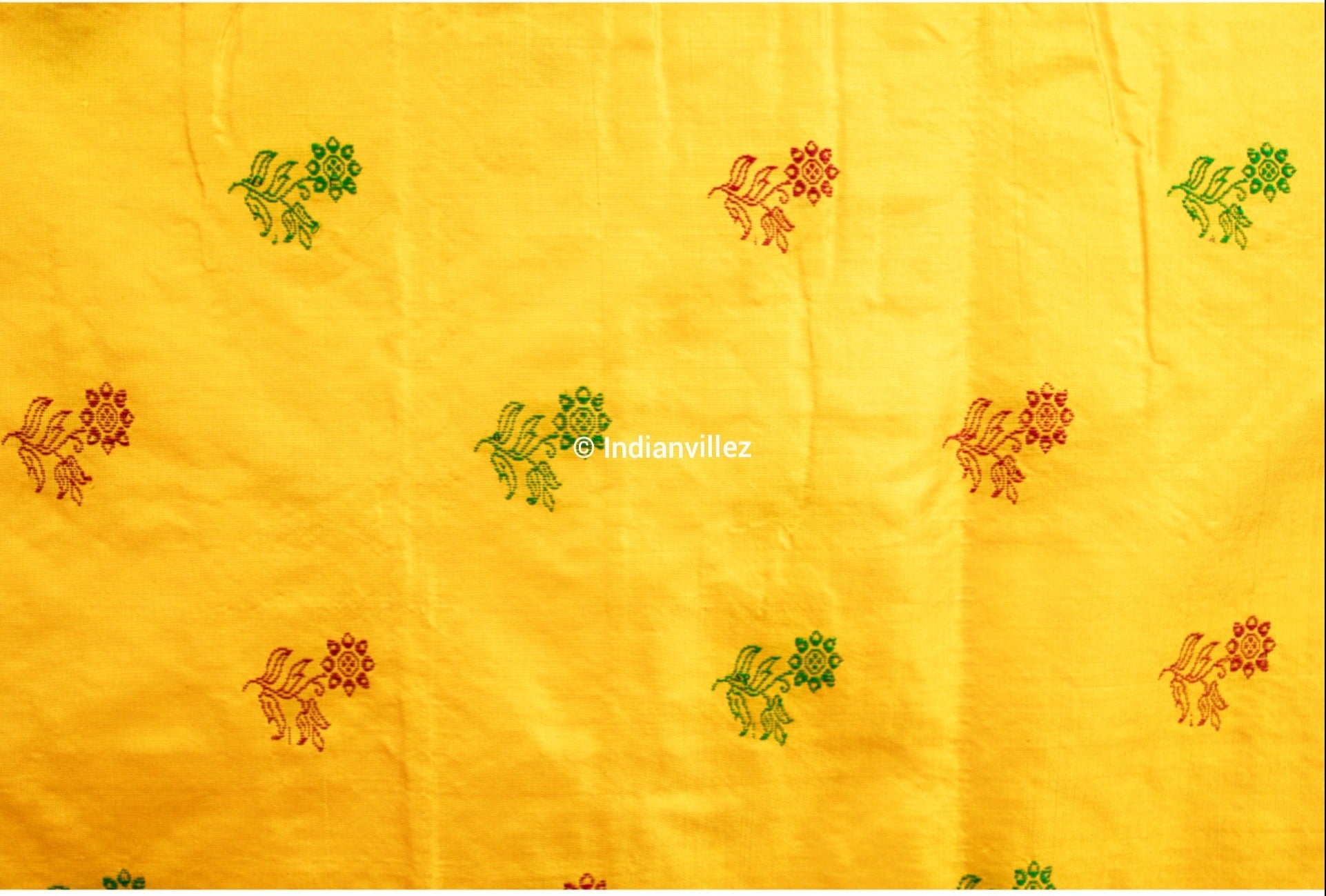 Flower Bomkai Odisha Handloom Mulberry Silk Saree