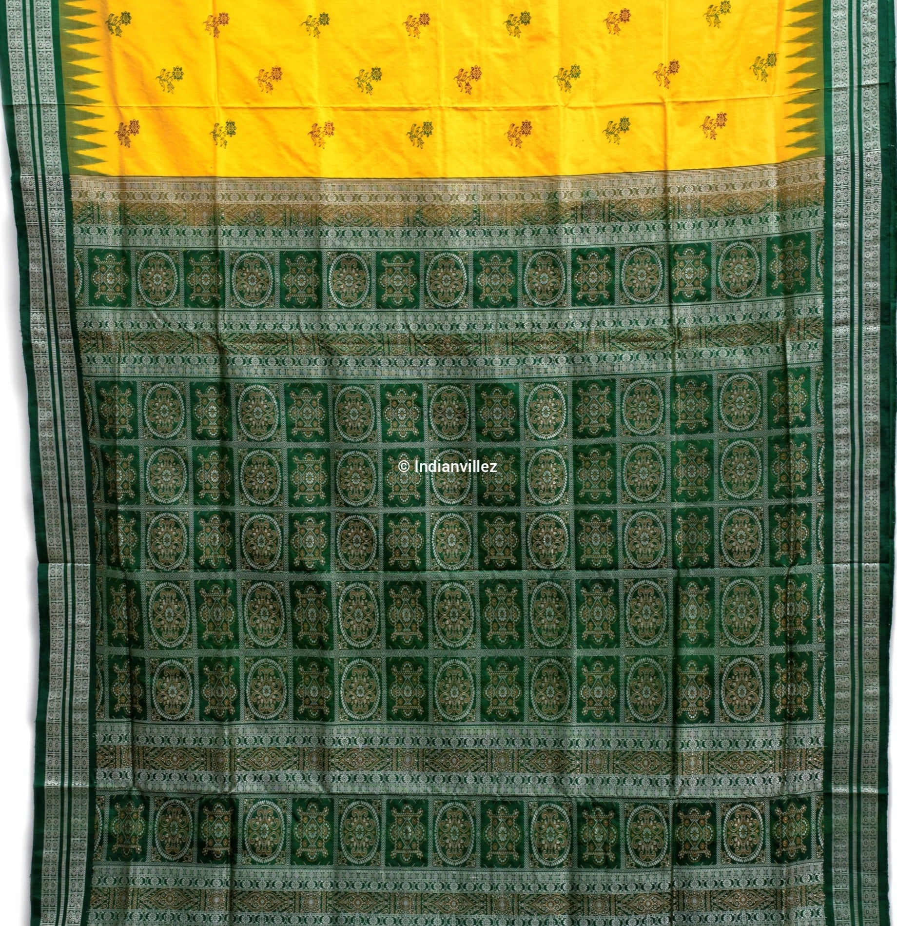 Flower Bomkai Odisha Handloom Mulberry Silk Saree