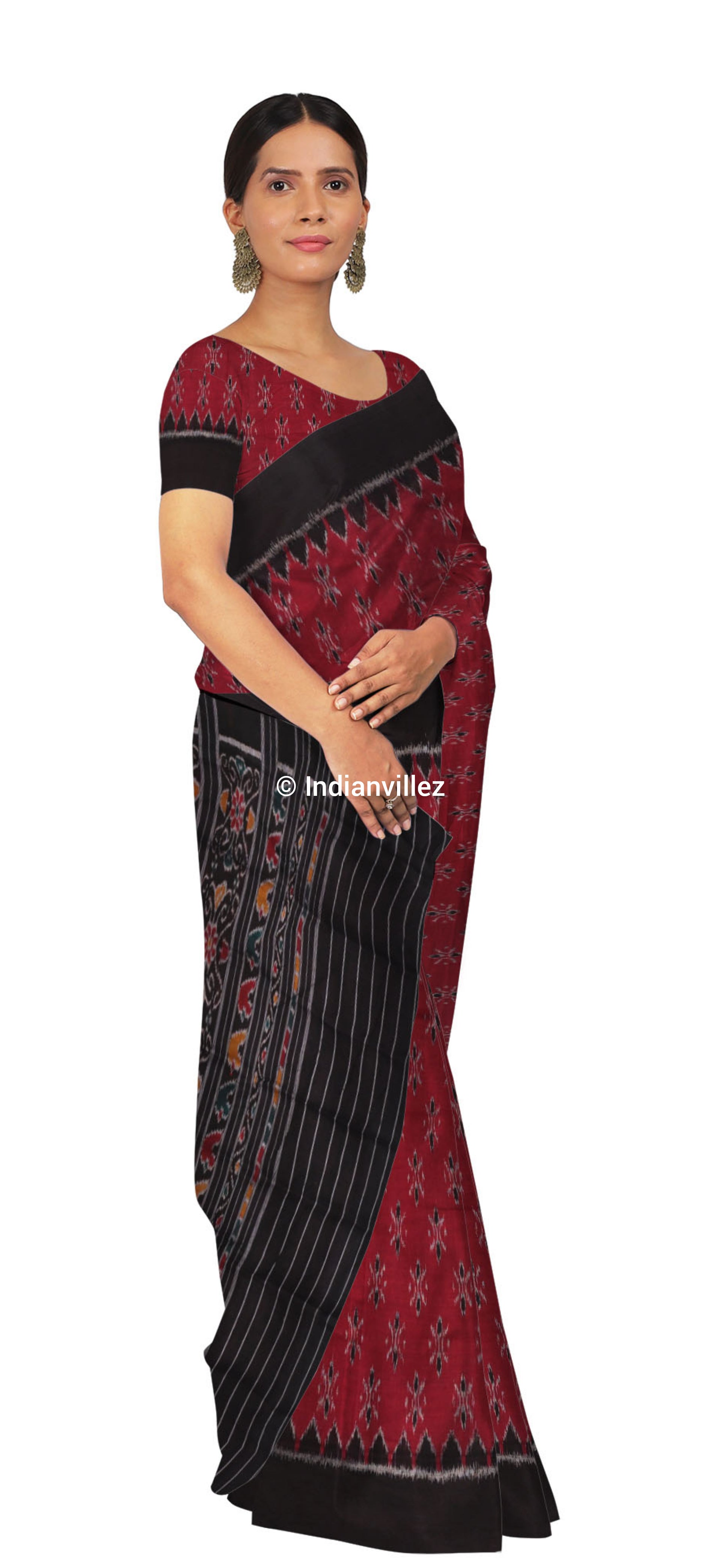 Mayur Black Mayurchandrika Odisha Handloom Cotton Saree
