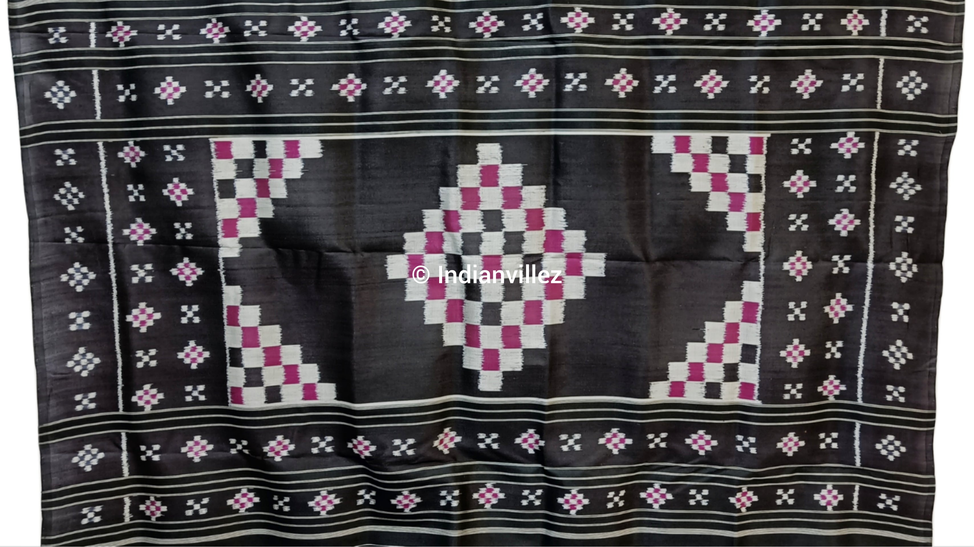 Pink, Grey & Sky Blue Mayurchandrika Odisha Handloom Silk saree