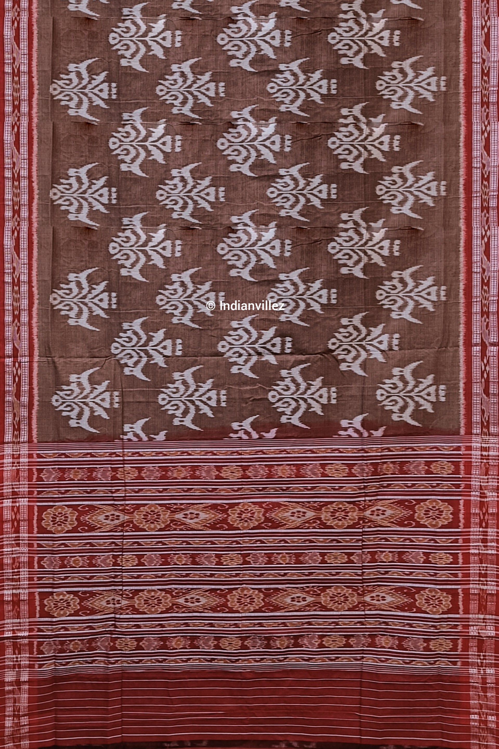 Parijat Flower Odisha Handloom Sambalpuri Cotton Saree