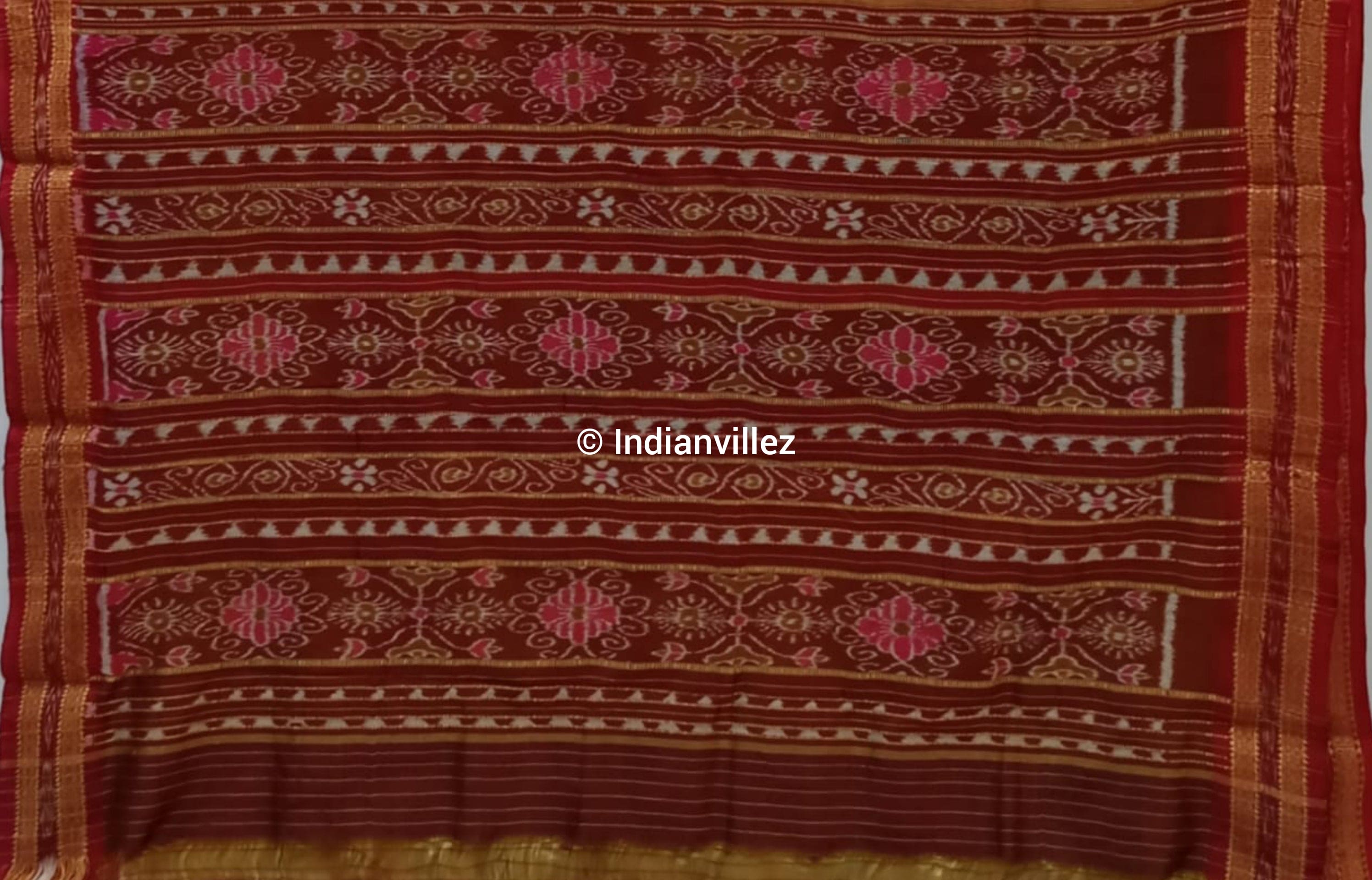 Mehedi Green Mayurchandrika Odisha Handloom Khandua Silk Saree