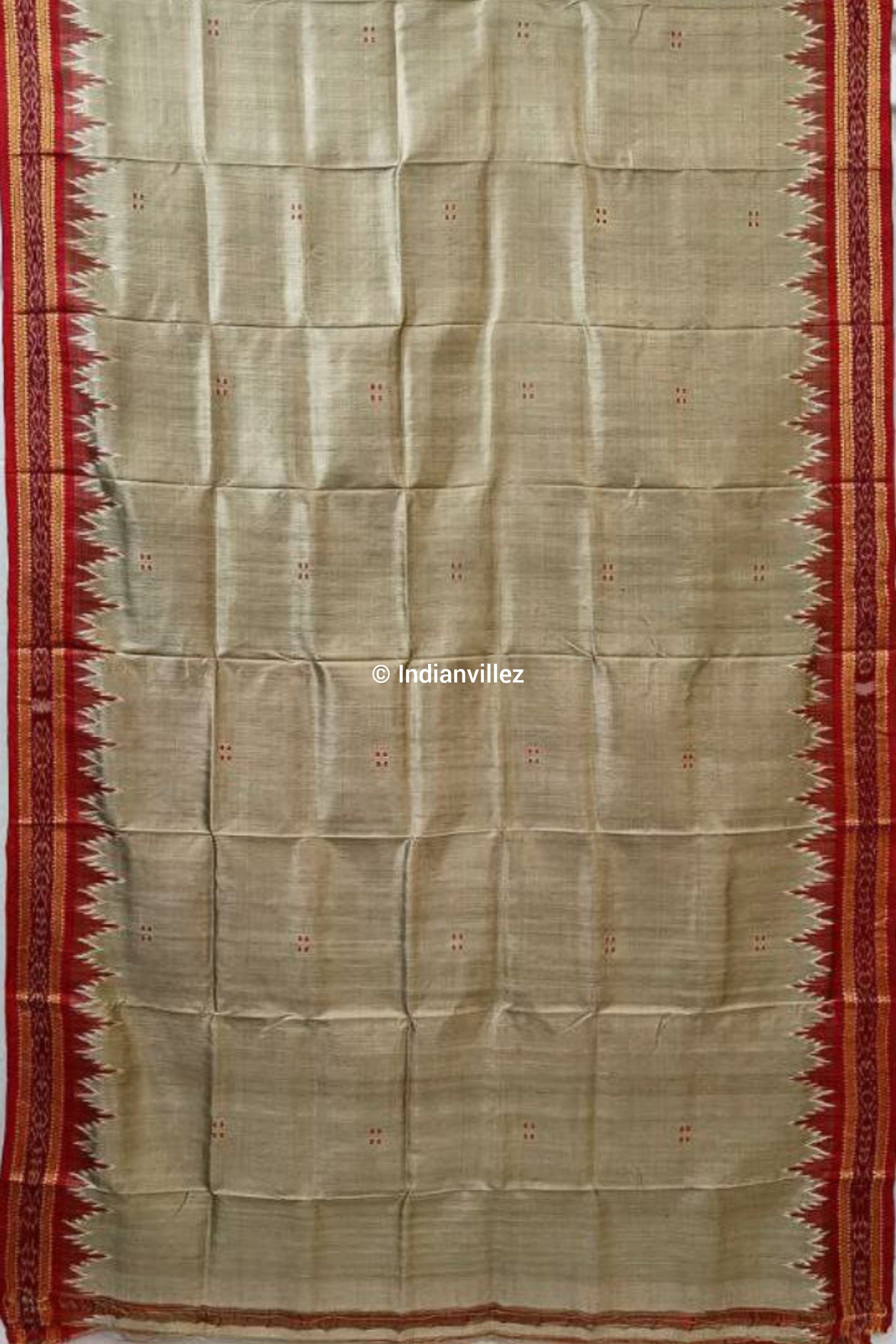 Moss Green Odisha Handloom Khandua Silk Saree