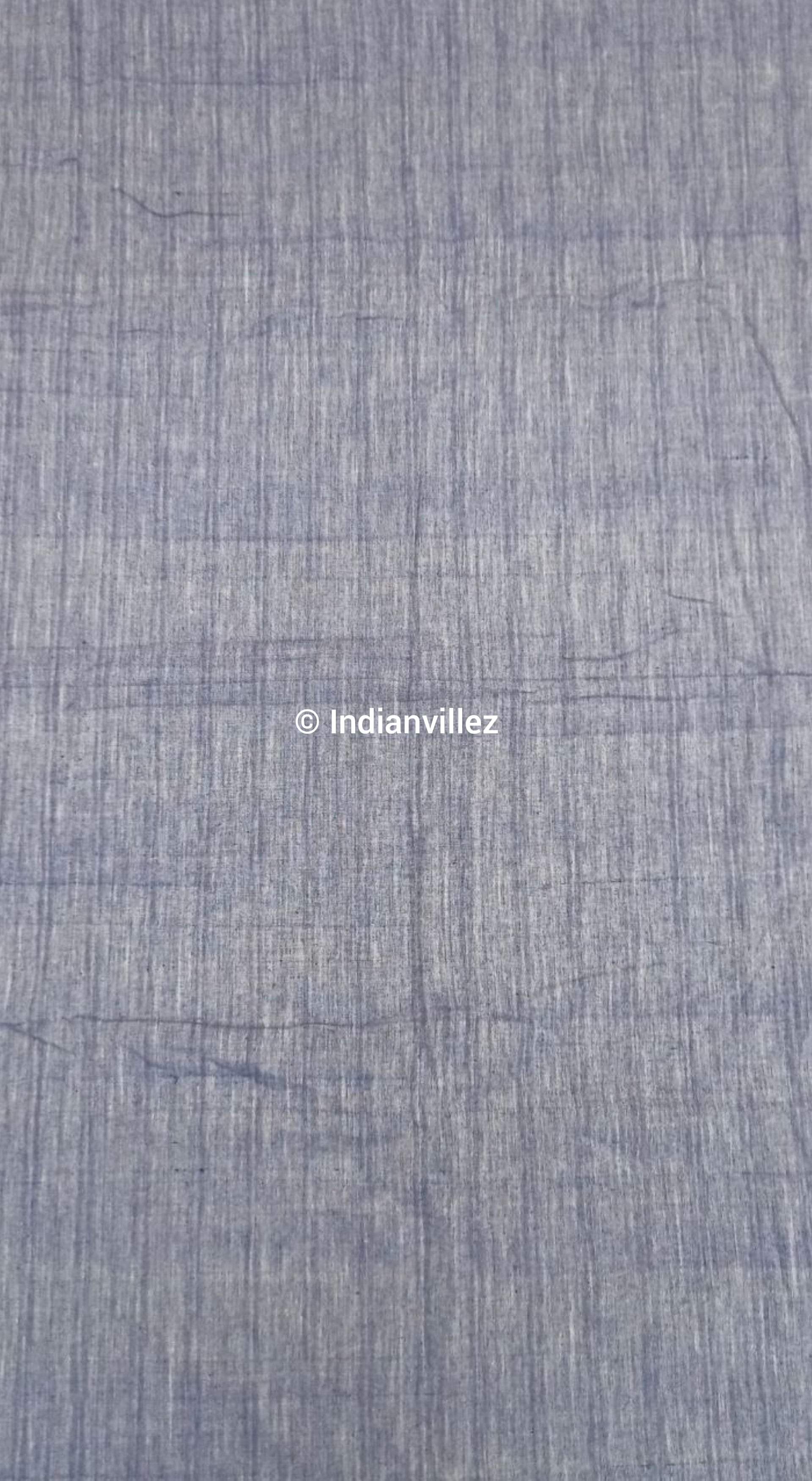 Plain Blue Organic Vegetable-Dyed Kotpad Handloom Fabric