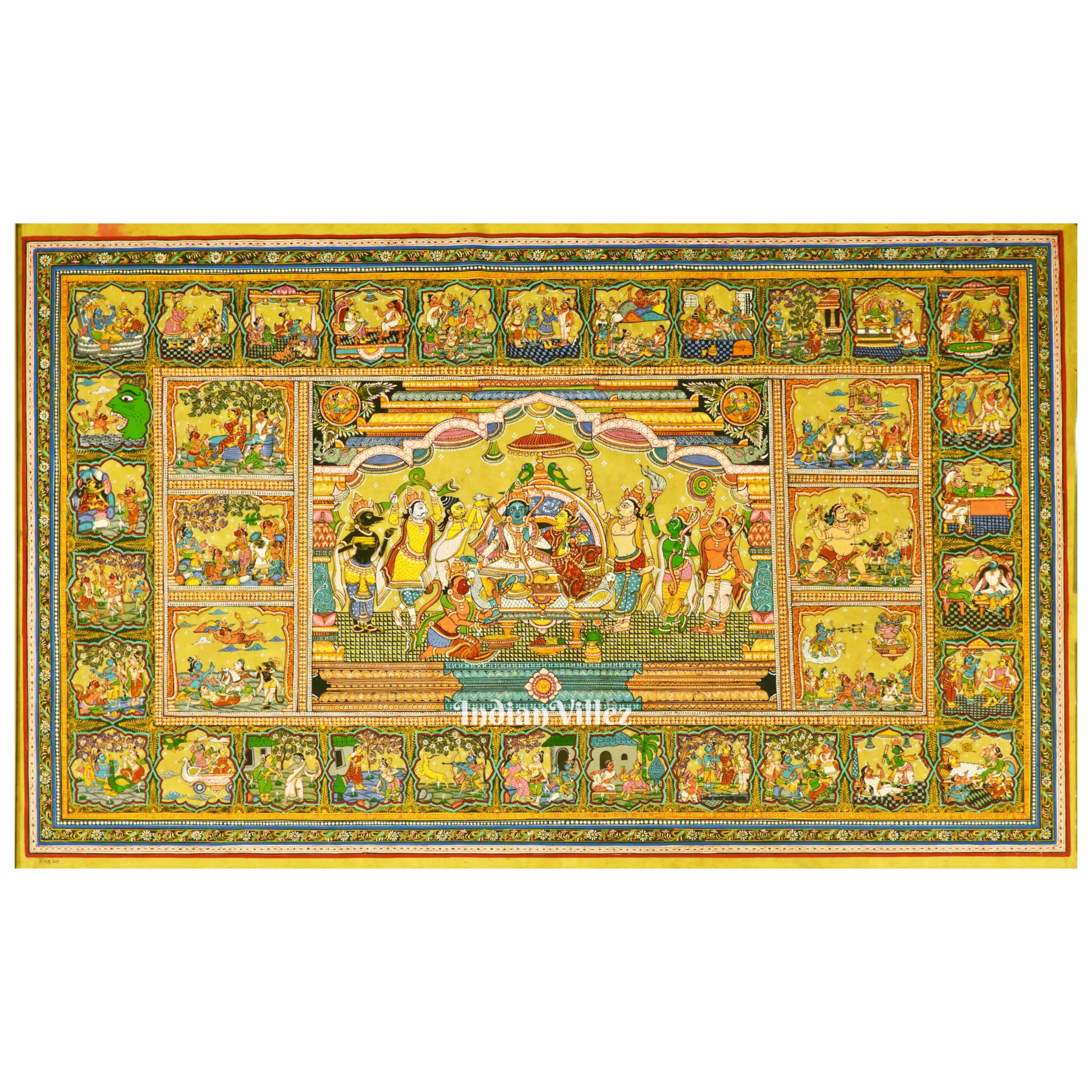 Ramayana Story Pattachitra Painting for Home Wall Art Decor