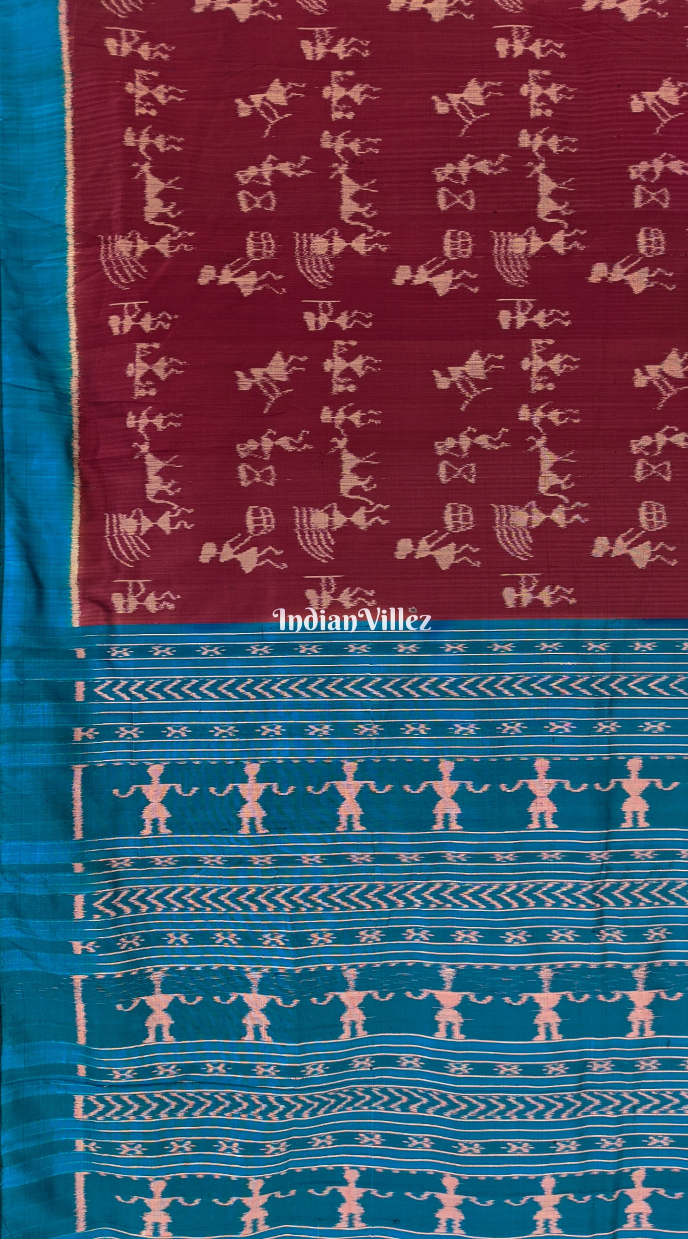 Grape Pink Tribal Odisha Handloom Contemporary Silk Saree