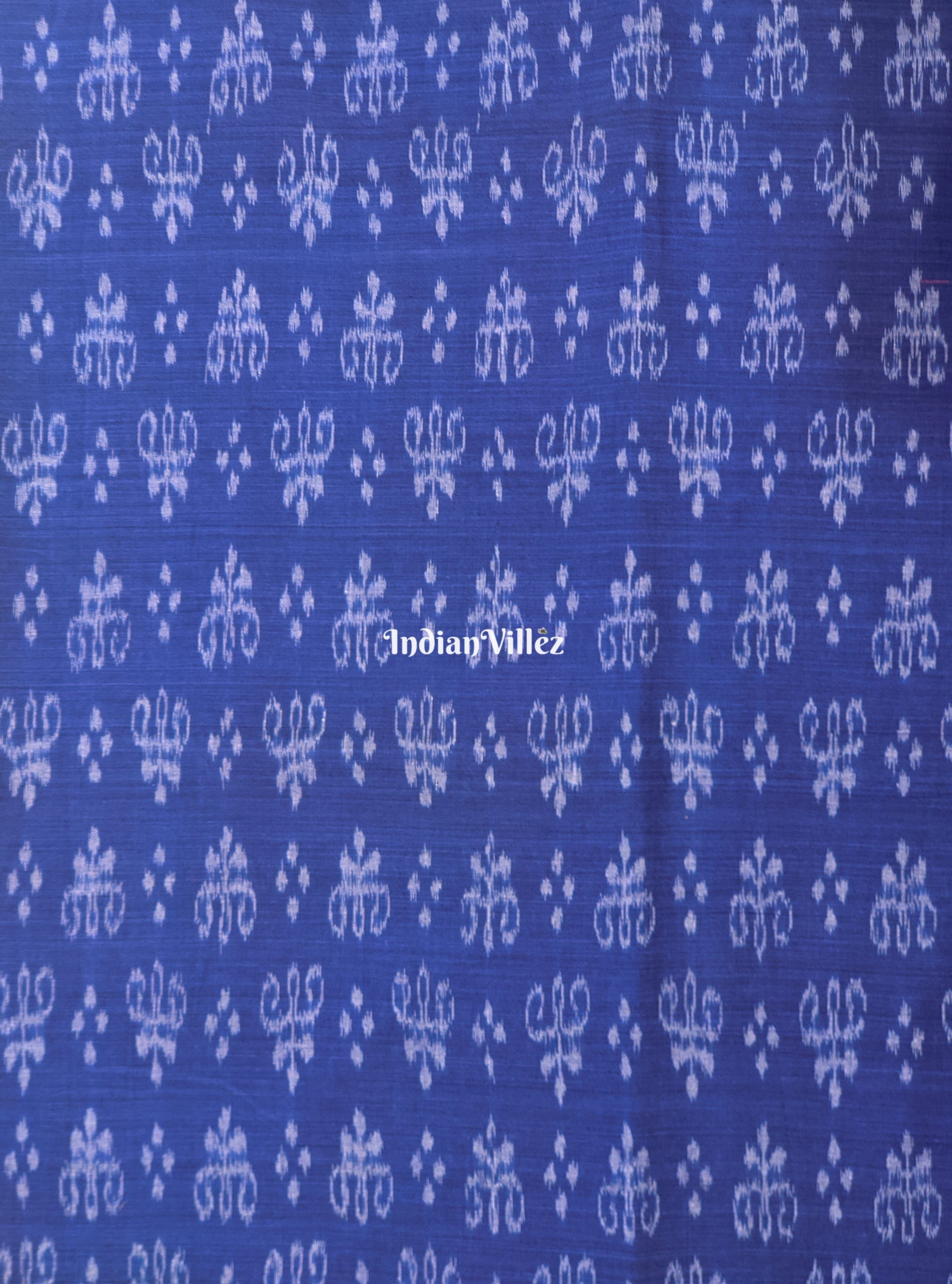 Blue Jhoti Tribal Odisha Handloom Cotton Ikat Fabric