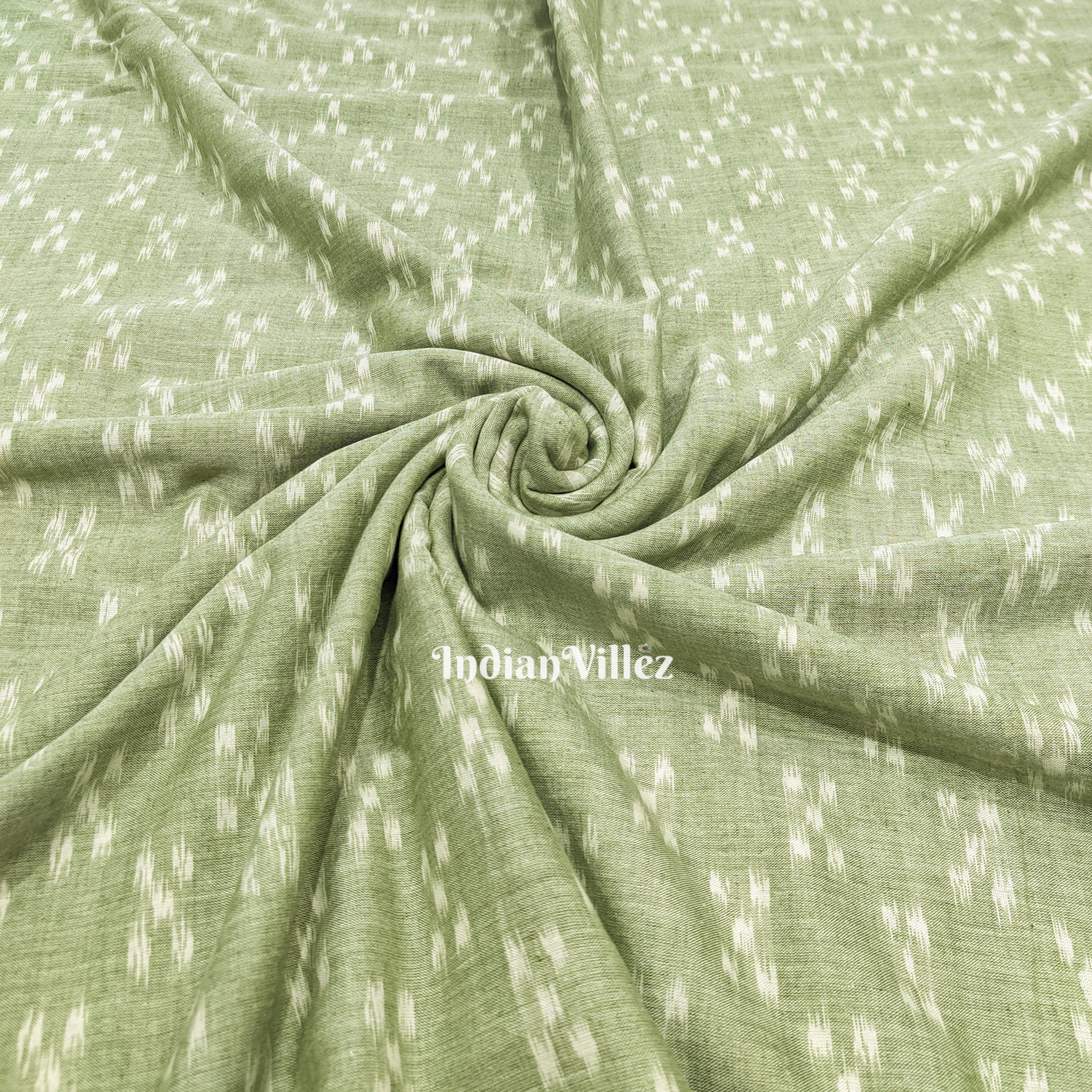 Gray Odisha Handloom Cotton Ikat Fabric
