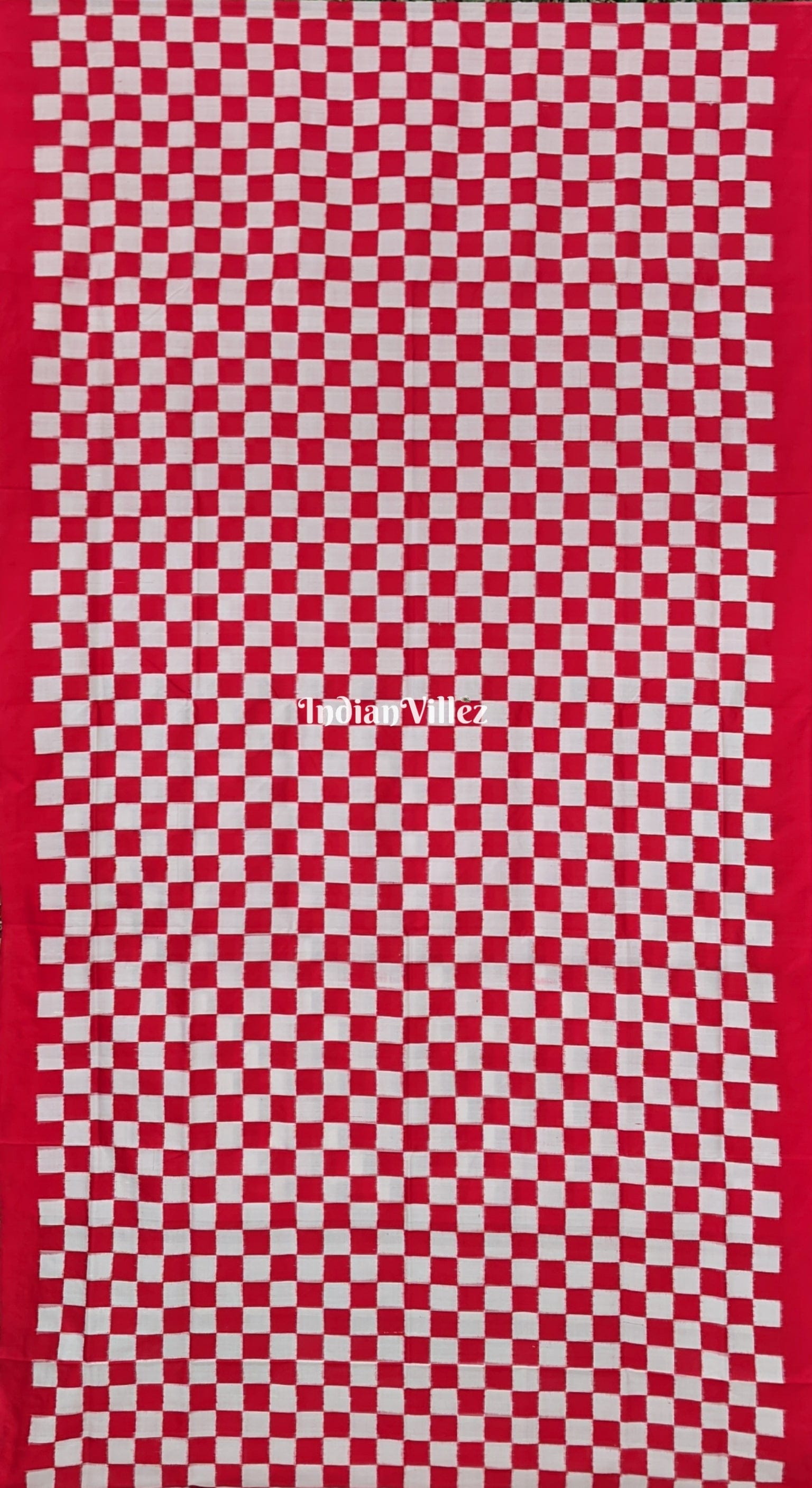 Exclusive Half Half Red Green Pasapali Sambalpuri Silk Saree
