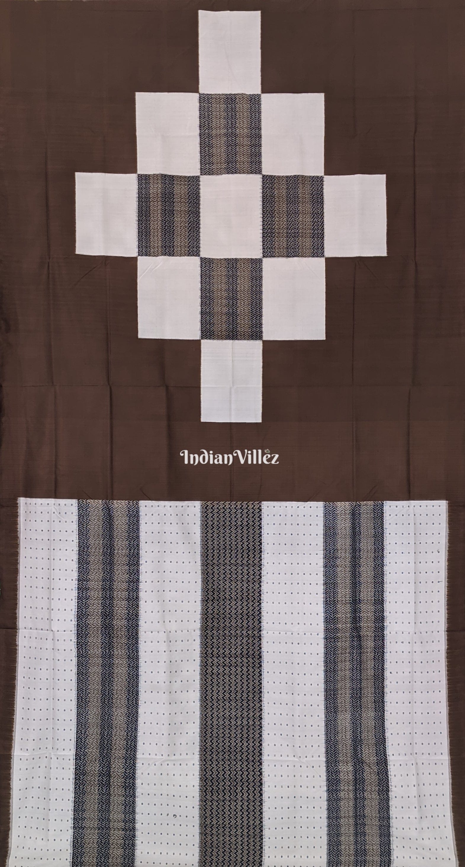 Exclusive Coffee Brown Pasapali Sambalpuri Silk Saree