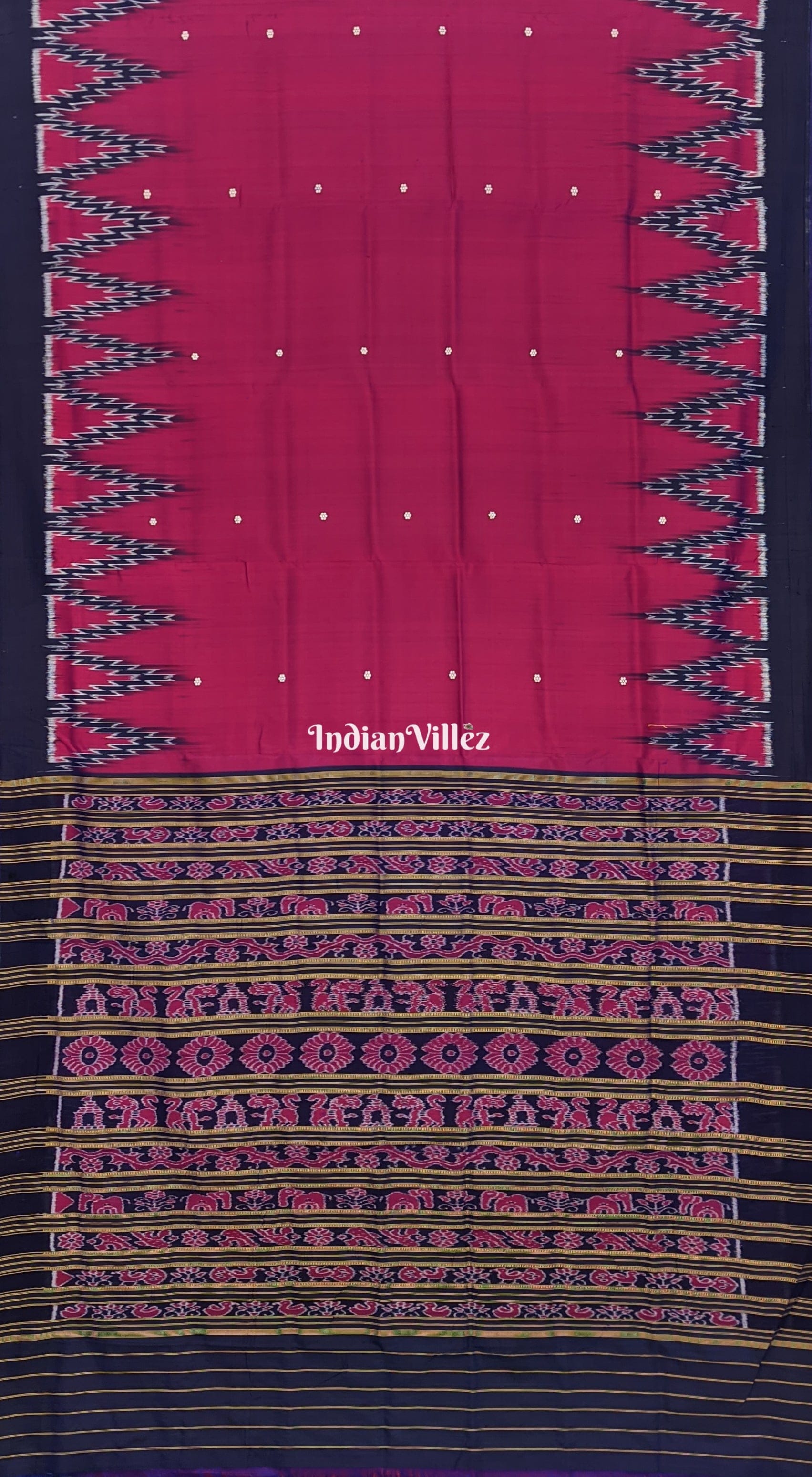 Pink Dual Tone Odisha Handloom Contemporary Silk Saree