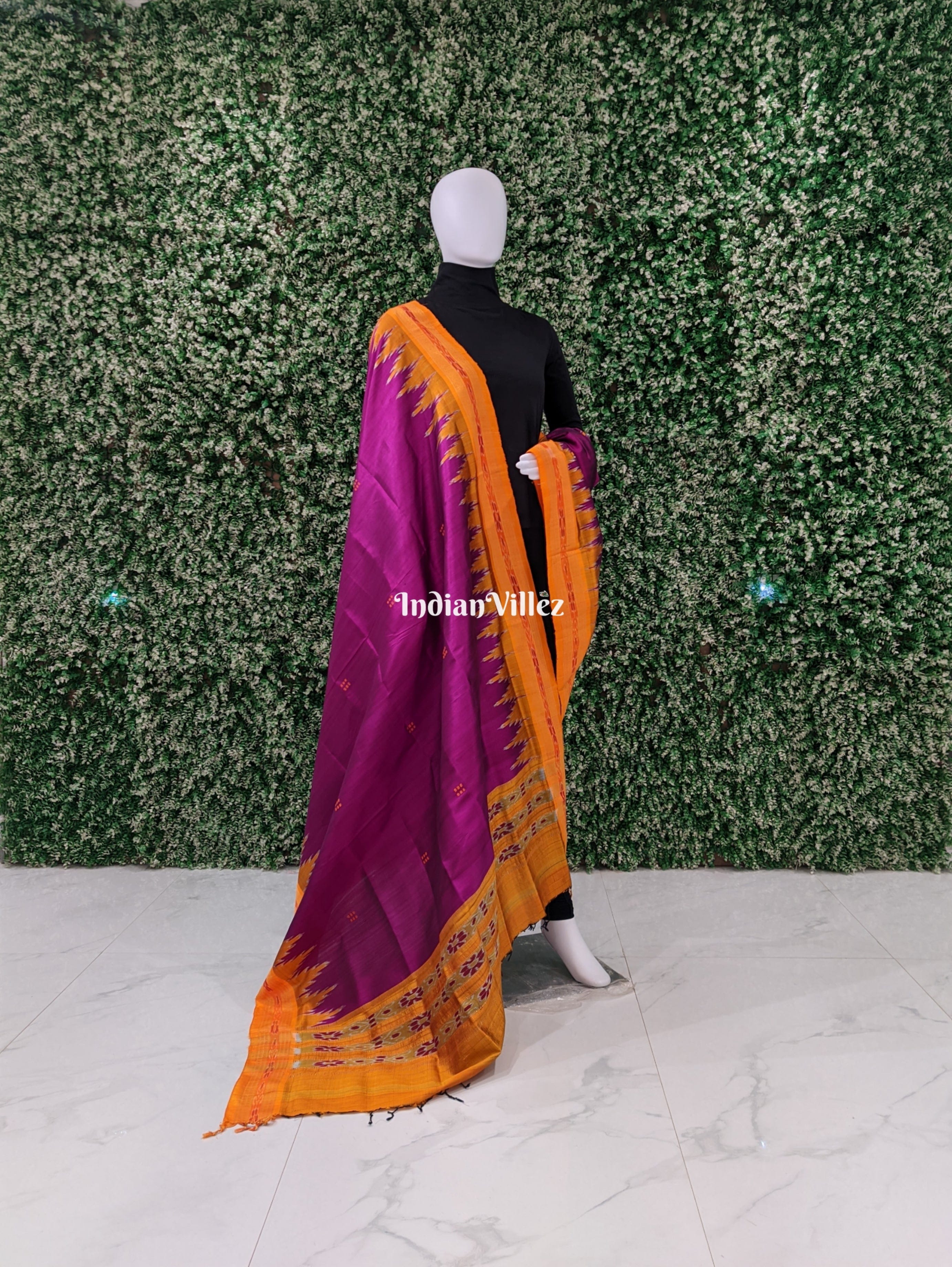 Purple Odisha Handloom Silk Dupatta