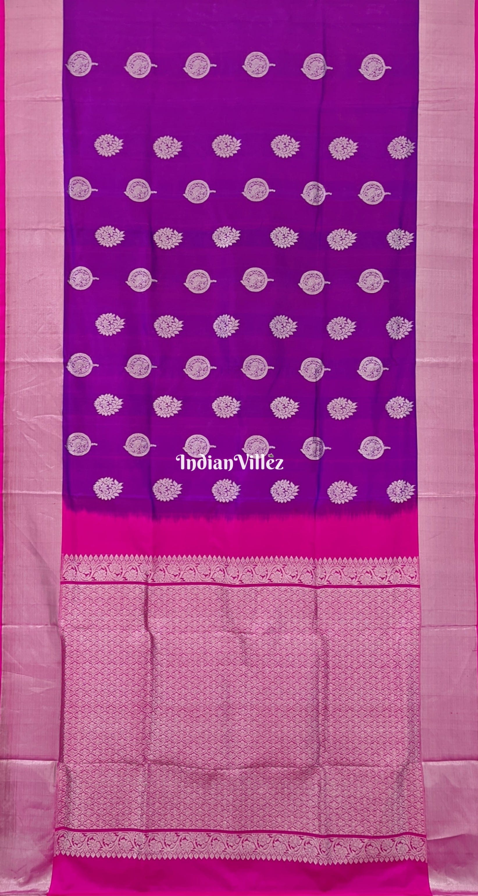 Purple & Pink Venkatagiri Silk Pattu Saree