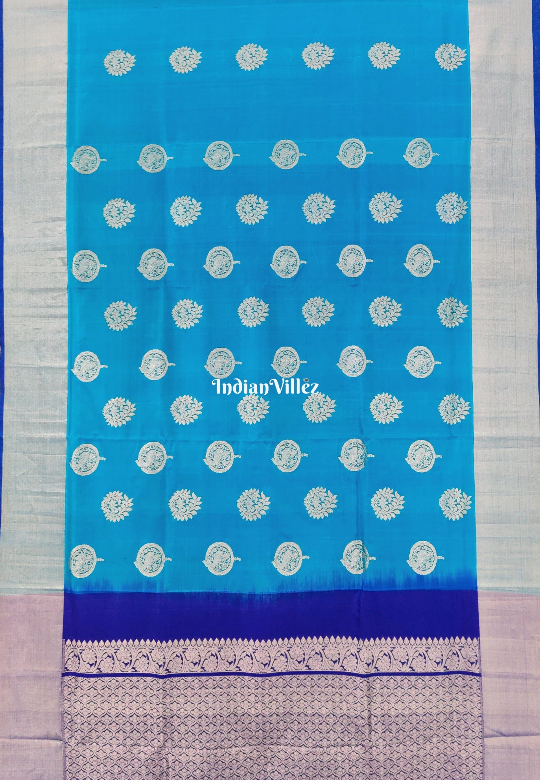 Sky Blue Venkatagiri Silk Pattu Saree
